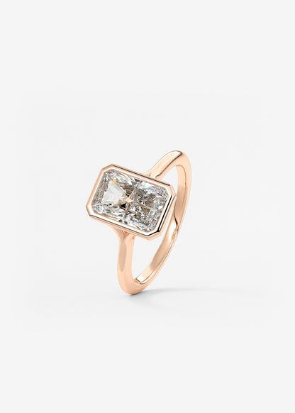 Oval Solitaire With Raised Basket Gallery Lab Grown Diamond Engagement Ring