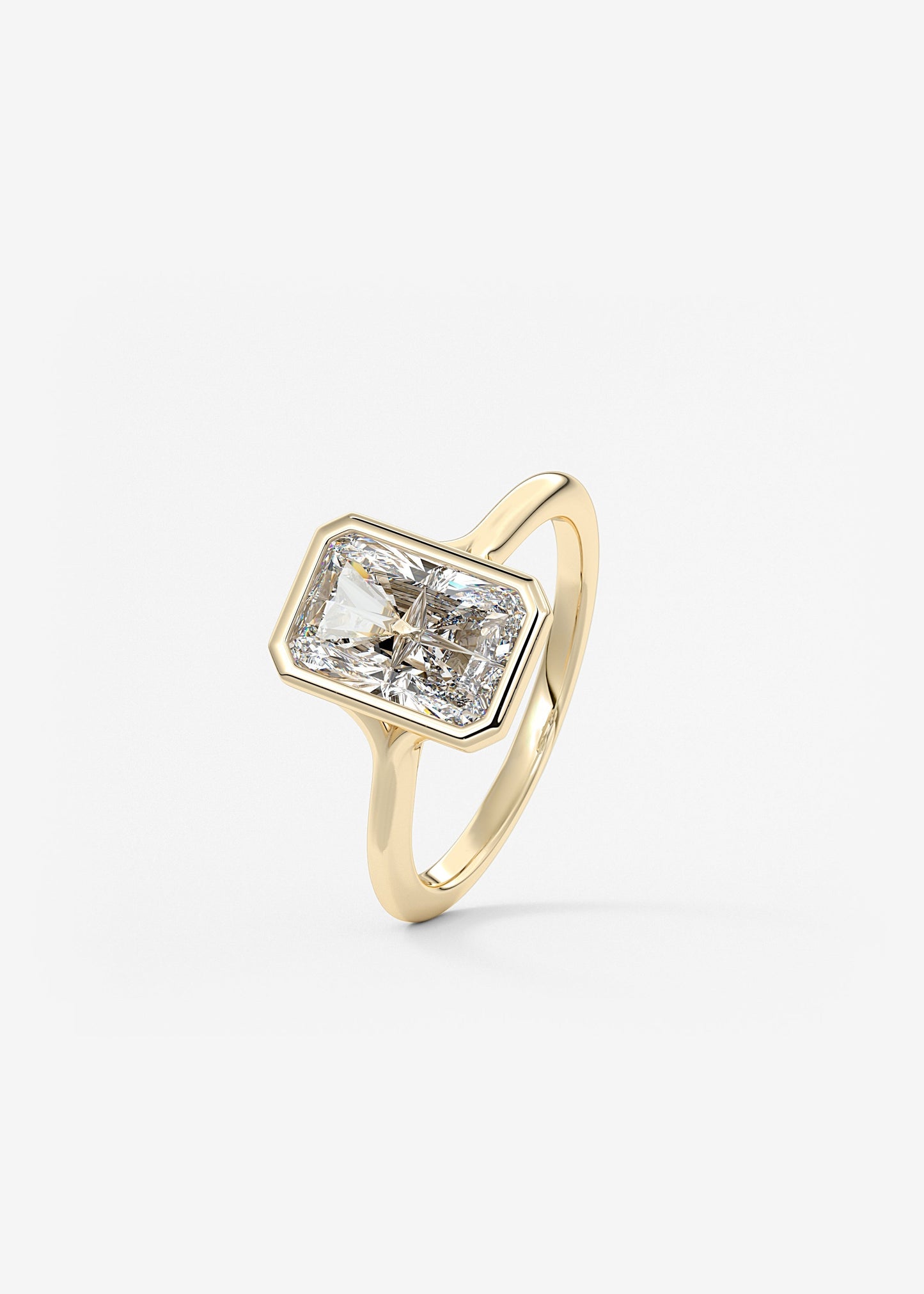 Oval Solitaire With Raised Basket Gallery Lab Grown Diamond Engagement Ring