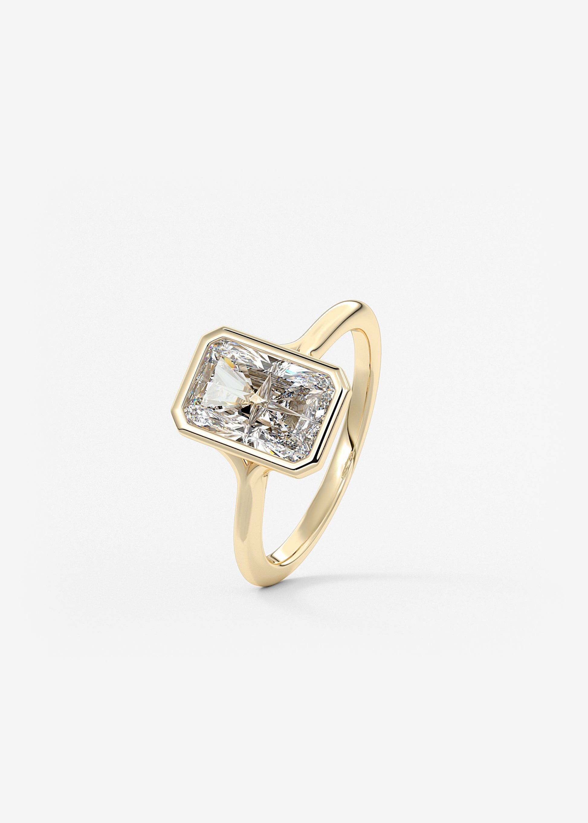 Oval Solitaire With Raised Basket Gallery Lab Grown Diamond Engagement Ring
