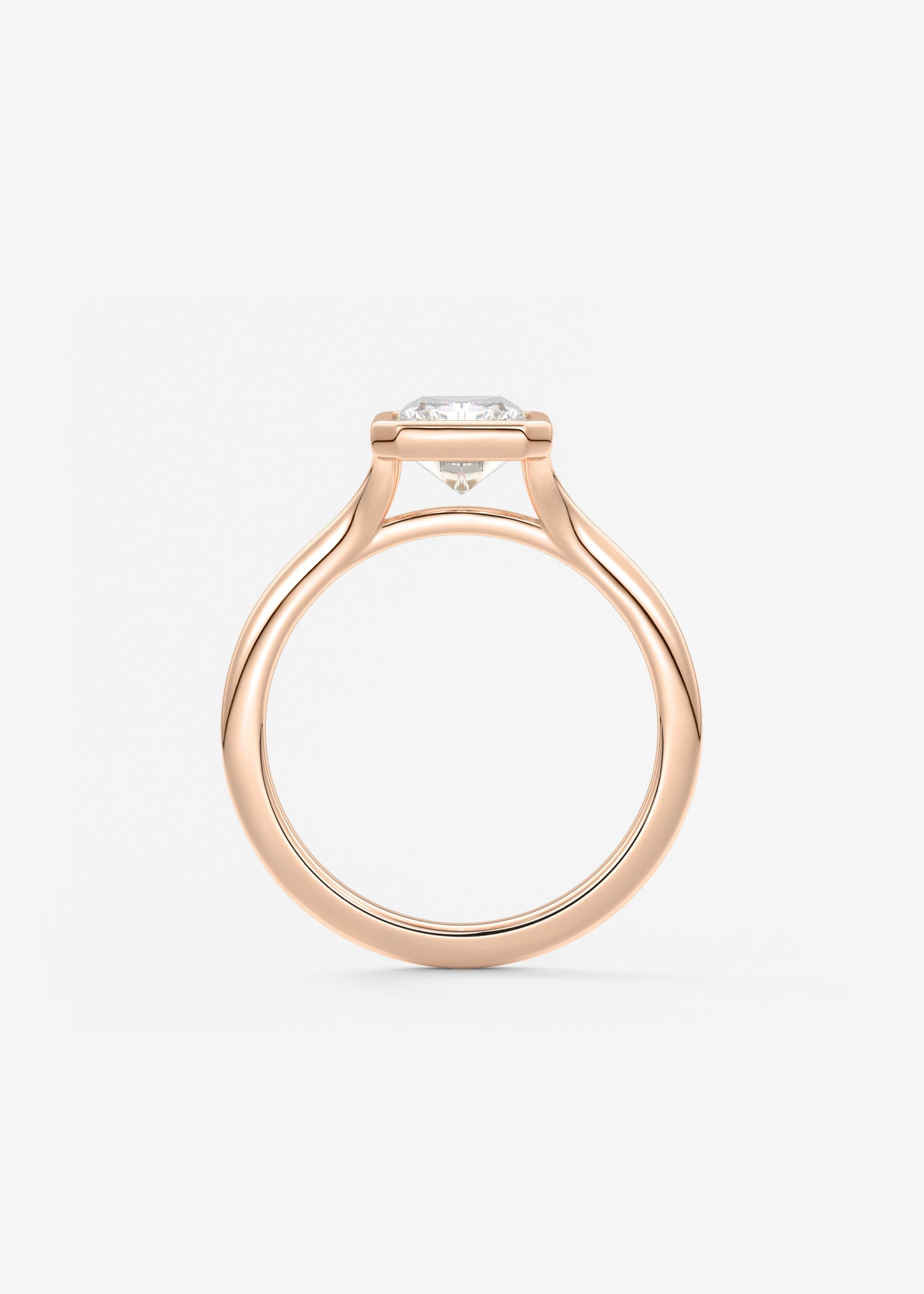 Oval Solitaire With Raised Basket Gallery Lab Grown Diamond Engagement Ring