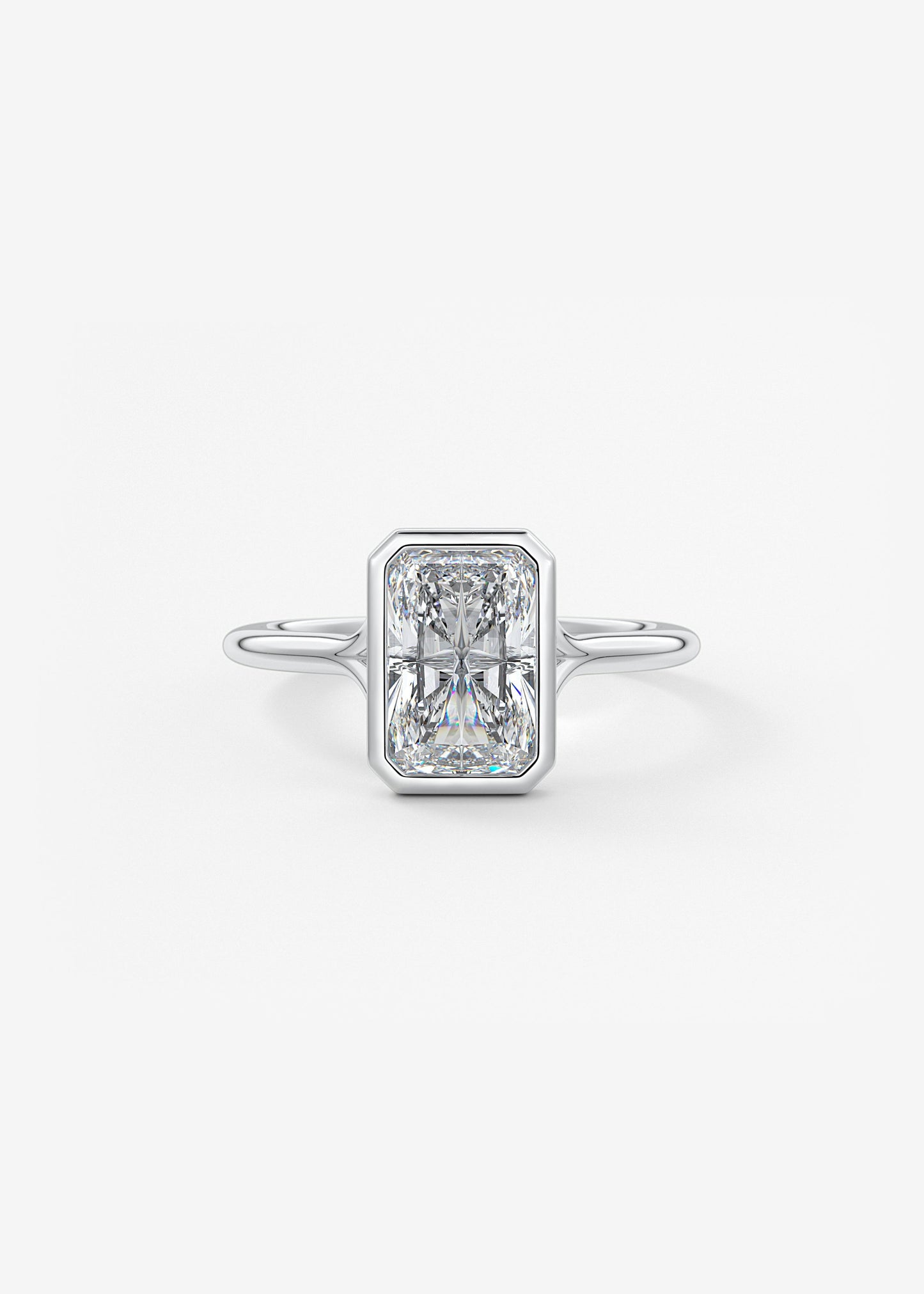 Oval Solitaire With Raised Basket Gallery Lab Grown Diamond Engagement Ring