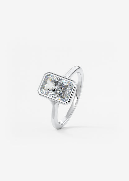 Oval Solitaire With Raised Basket Gallery Lab Grown Diamond Engagement Ring