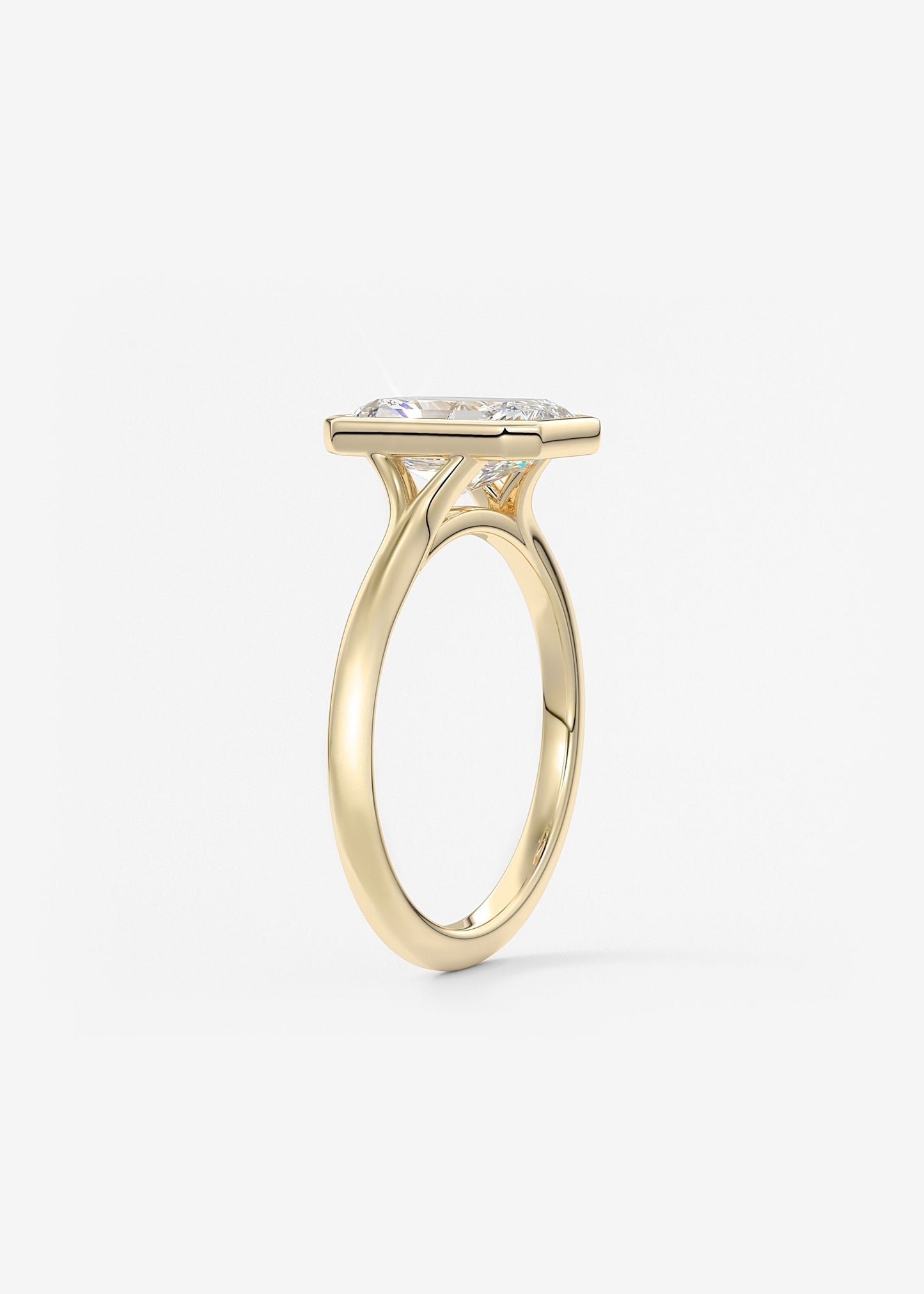 Oval Solitaire With Raised Basket Gallery Lab Grown Diamond Engagement Ring