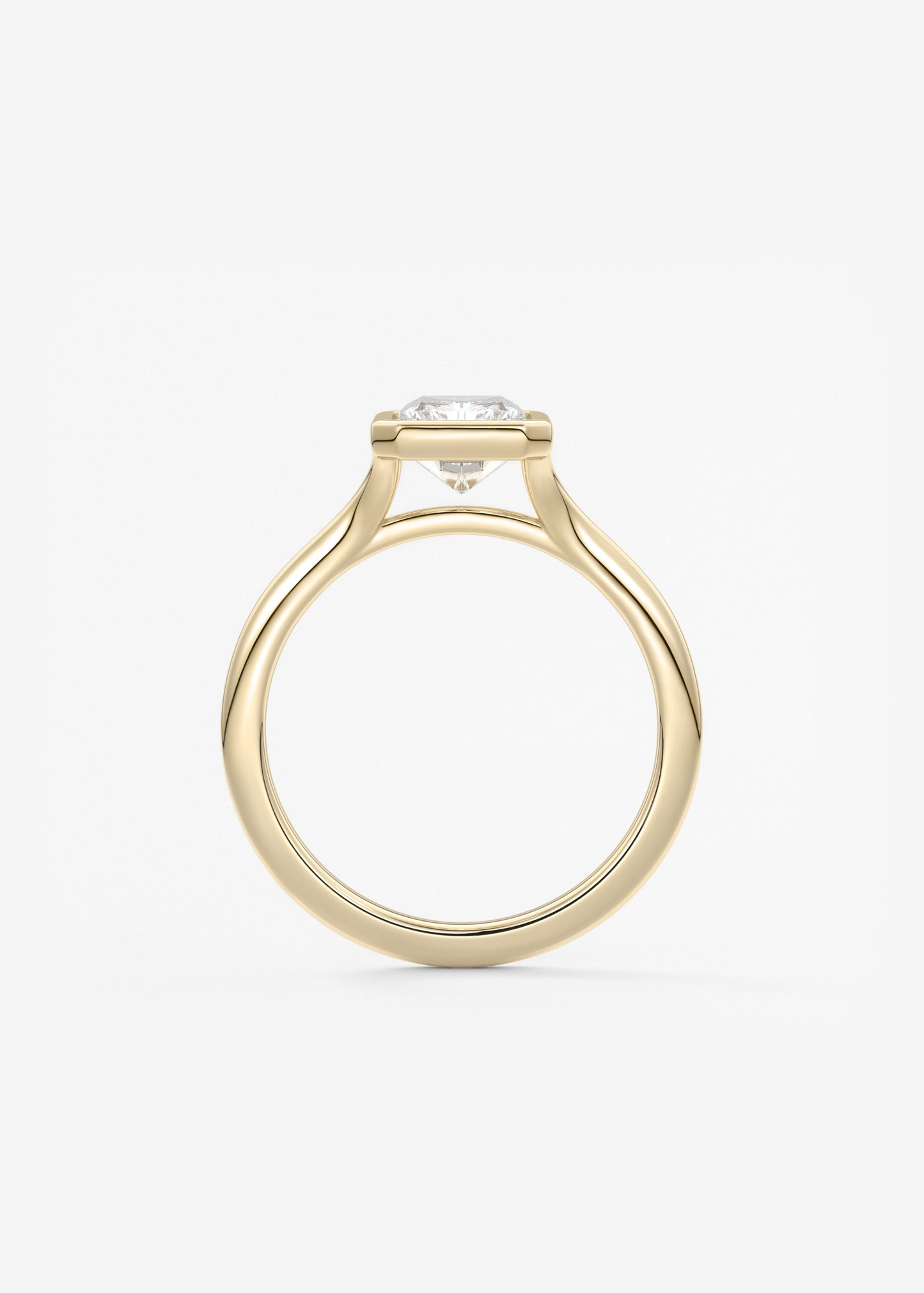 Oval Solitaire With Raised Basket Gallery Lab Grown Diamond Engagement Ring