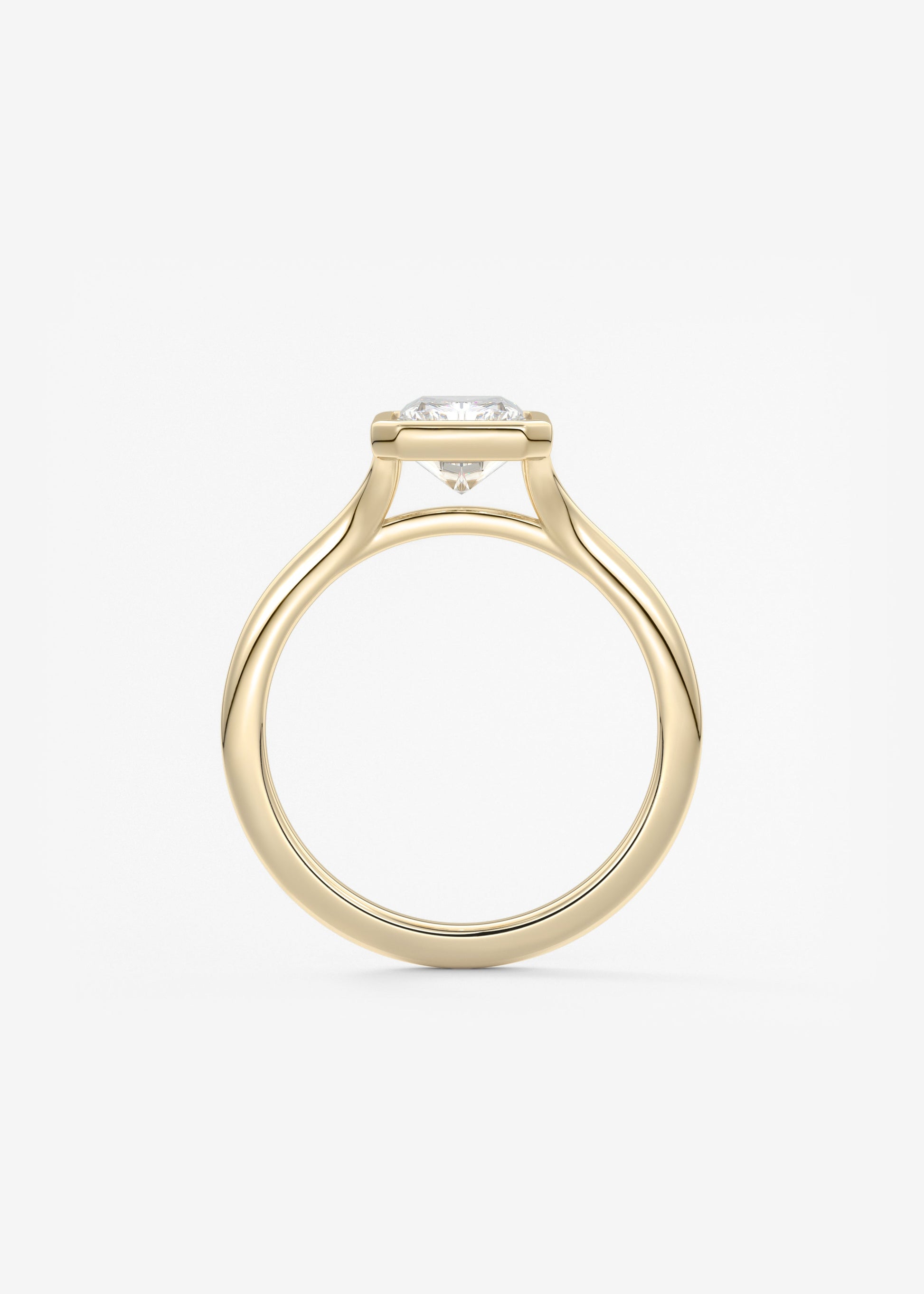 Oval Solitaire With Raised Basket Gallery Lab Grown Diamond Engagement Ring