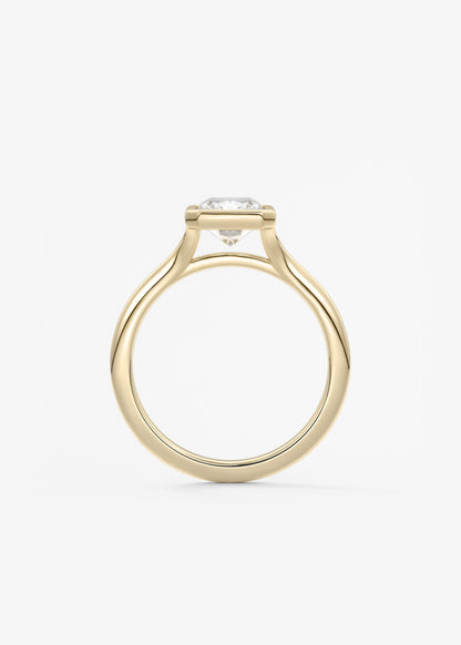 Oval Solitaire With Raised Basket Gallery Lab Grown Diamond Engagement Ring
