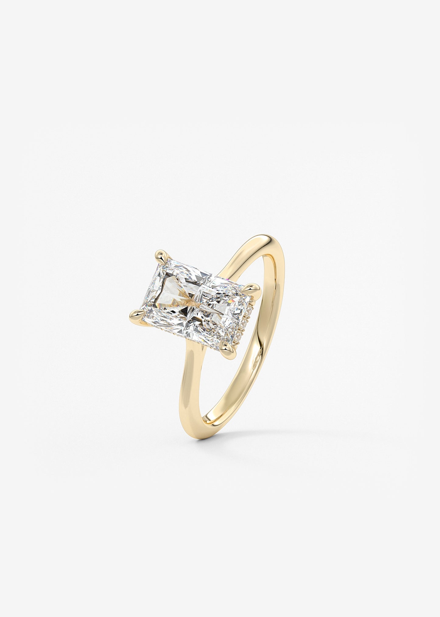 Oval Solitaire With Raised Basket Gallery Lab Grown Diamond Engagement Ring