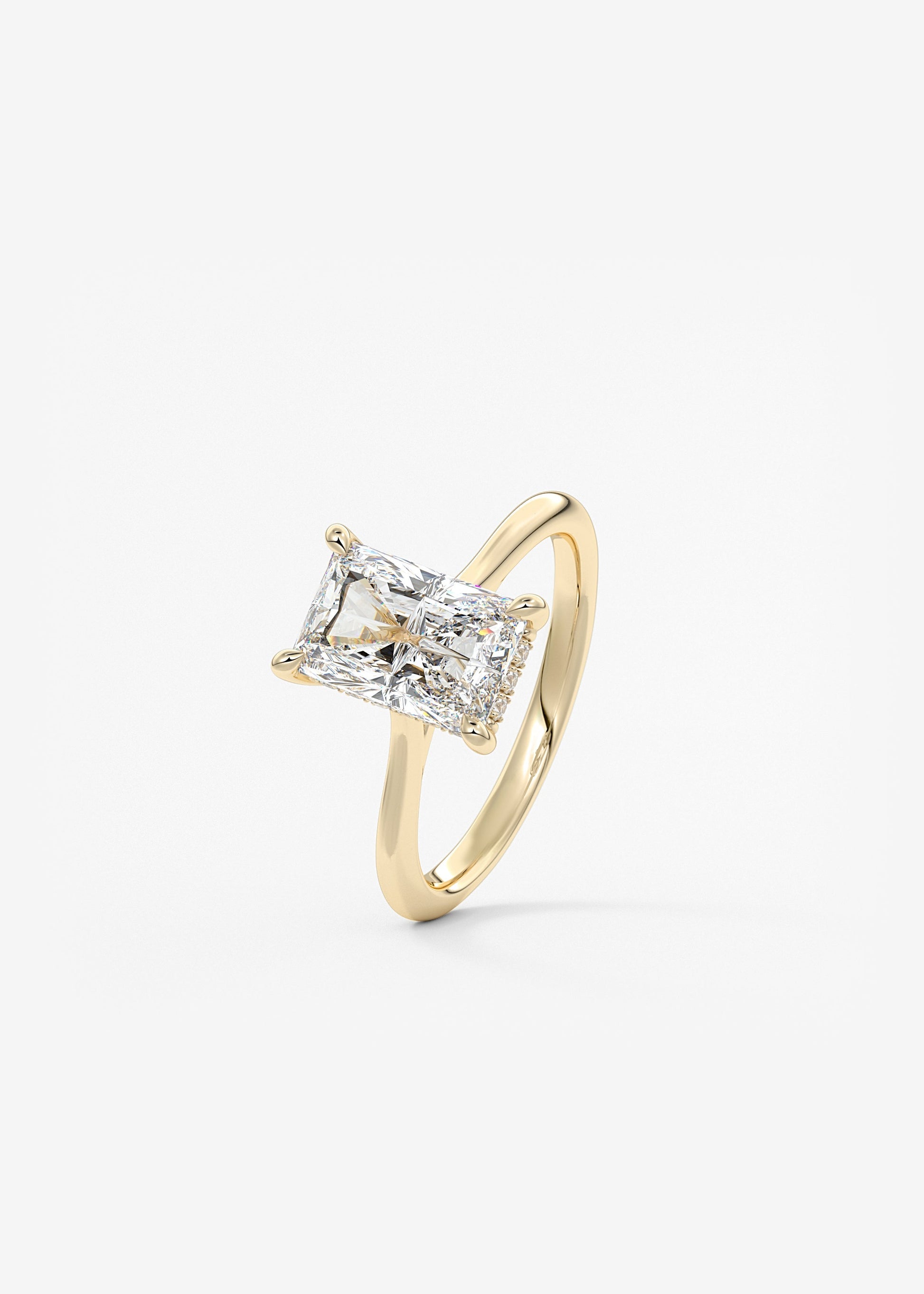 Oval Solitaire With Raised Basket Gallery Lab Grown Diamond Engagement Ring