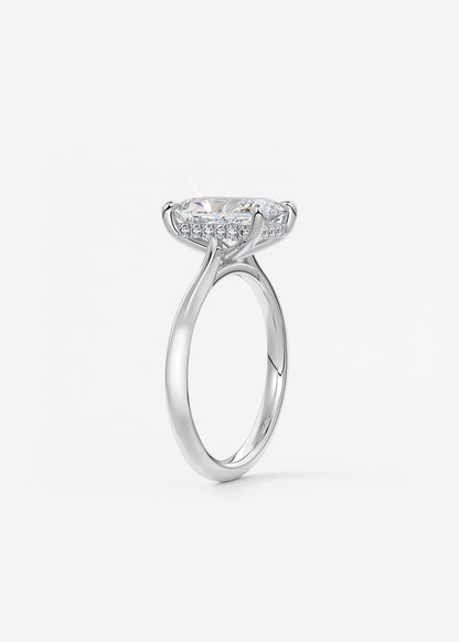 Oval Solitaire With Raised Basket Gallery Lab Grown Diamond Engagement Ring