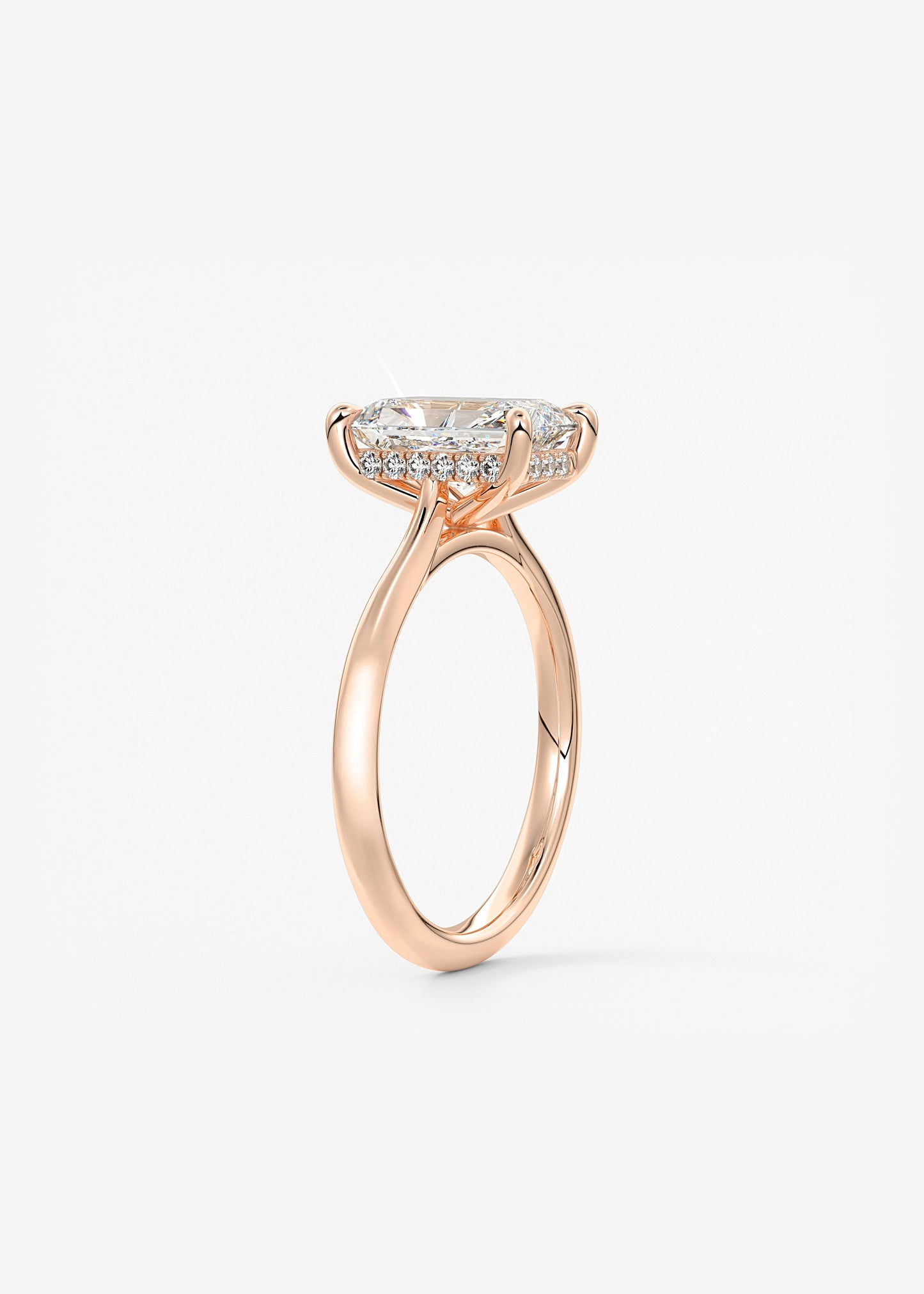 Oval Solitaire With Raised Basket Gallery Lab Grown Diamond Engagement Ring