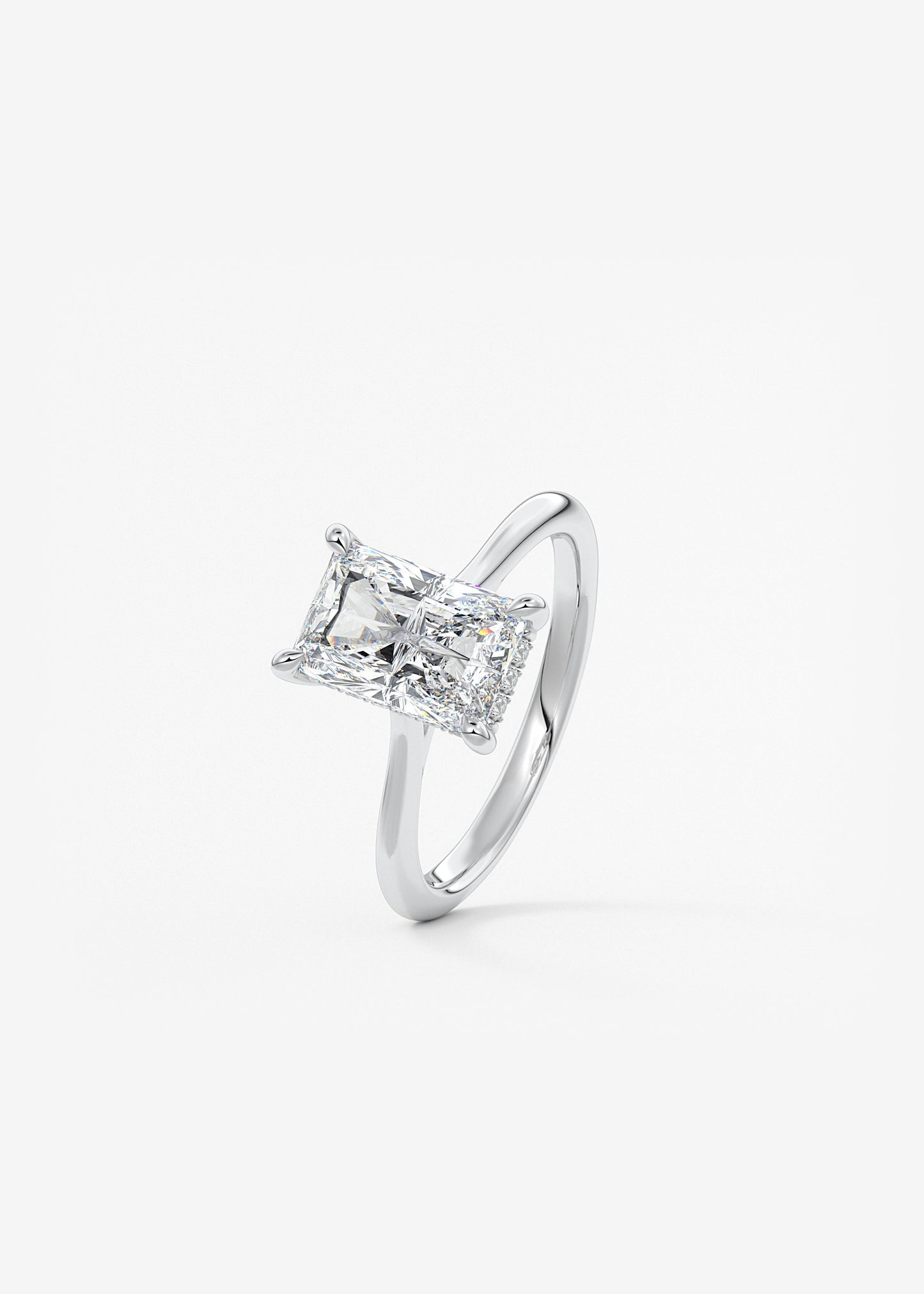 Oval Solitaire With Raised Basket Gallery Lab Grown Diamond Engagement Ring