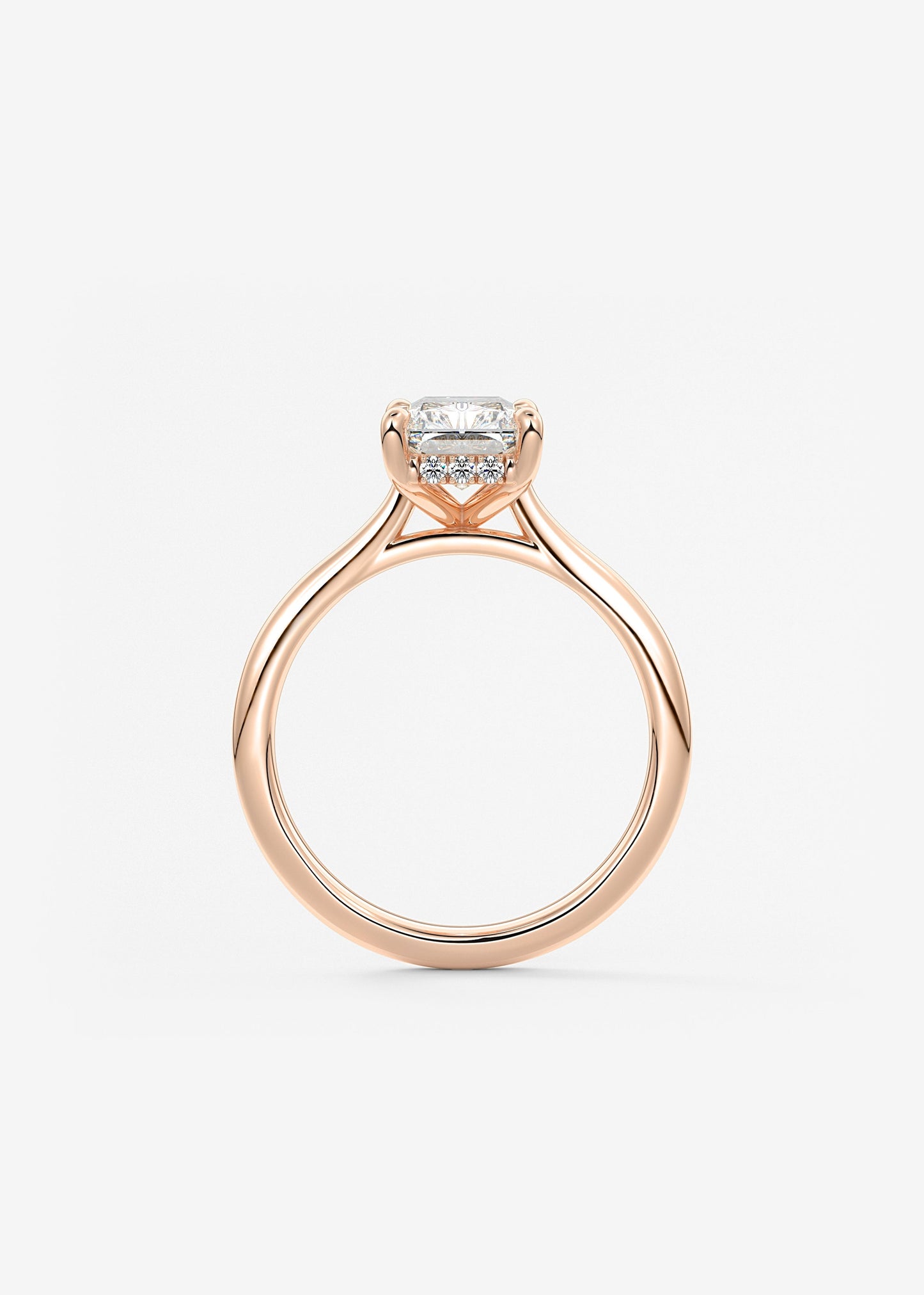 Oval Solitaire With Raised Basket Gallery Lab Grown Diamond Engagement Ring