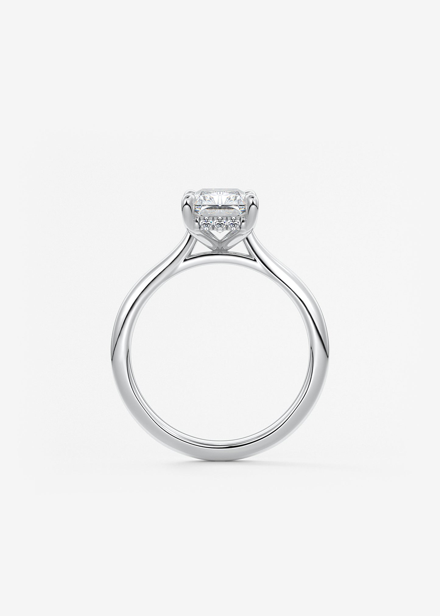 Oval Solitaire With Raised Basket Gallery Lab Grown Diamond Engagement Ring
