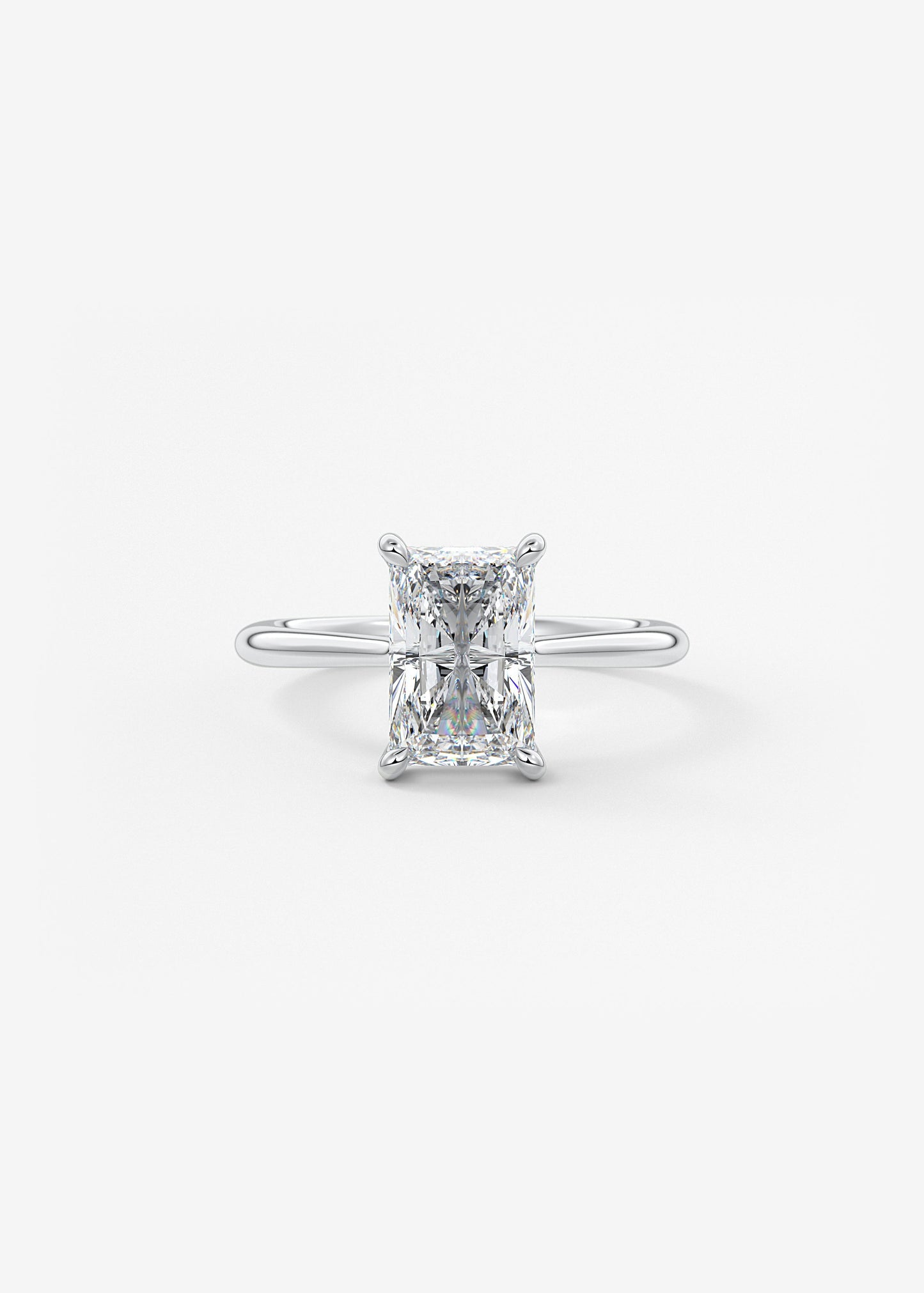 Oval Solitaire With Raised Basket Gallery Lab Grown Diamond Engagement Ring