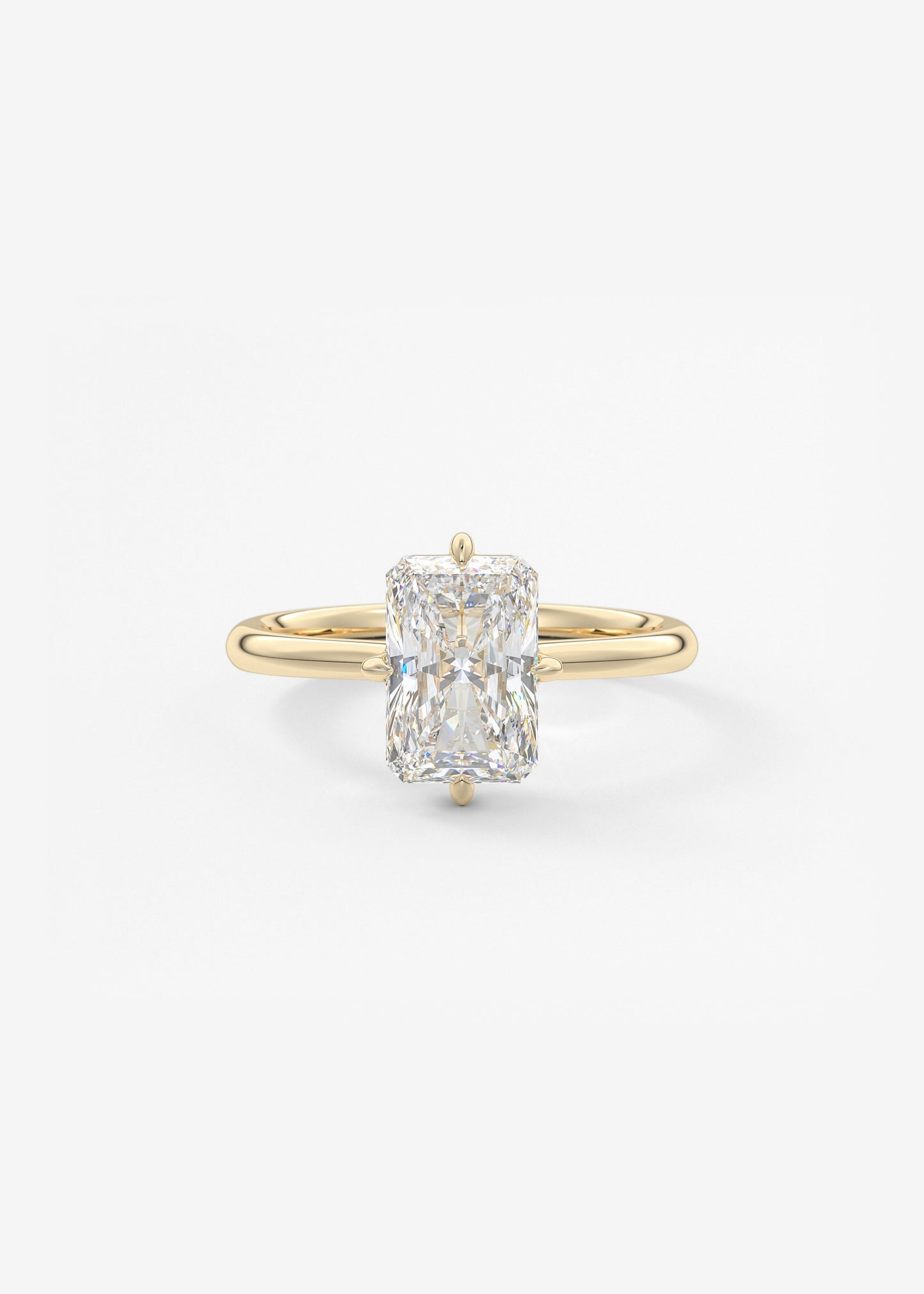 Oval Solitaire With Raised Basket Gallery Lab Grown Diamond Engagement Ring