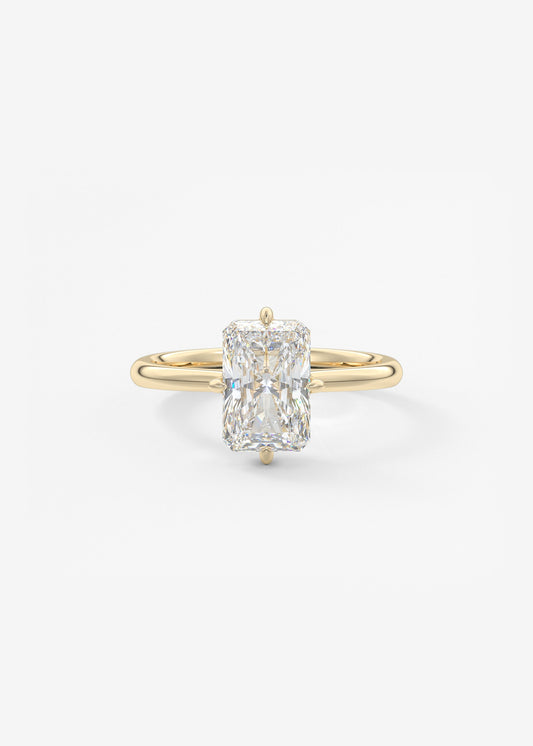 Oval Solitaire With Raised Basket Gallery Lab Grown Diamond Engagement Ring