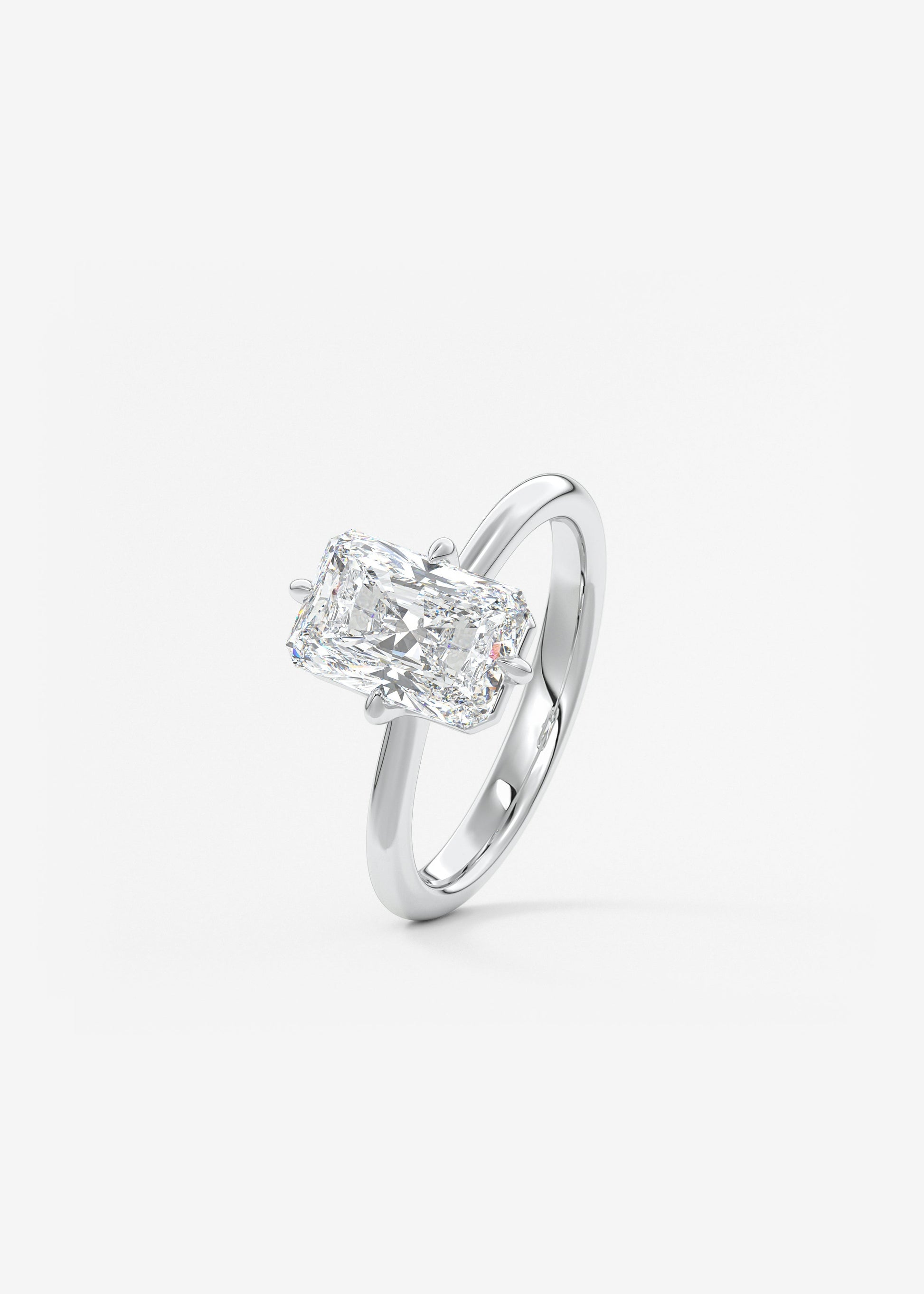 Oval Solitaire With Raised Basket Gallery Lab Grown Diamond Engagement Ring
