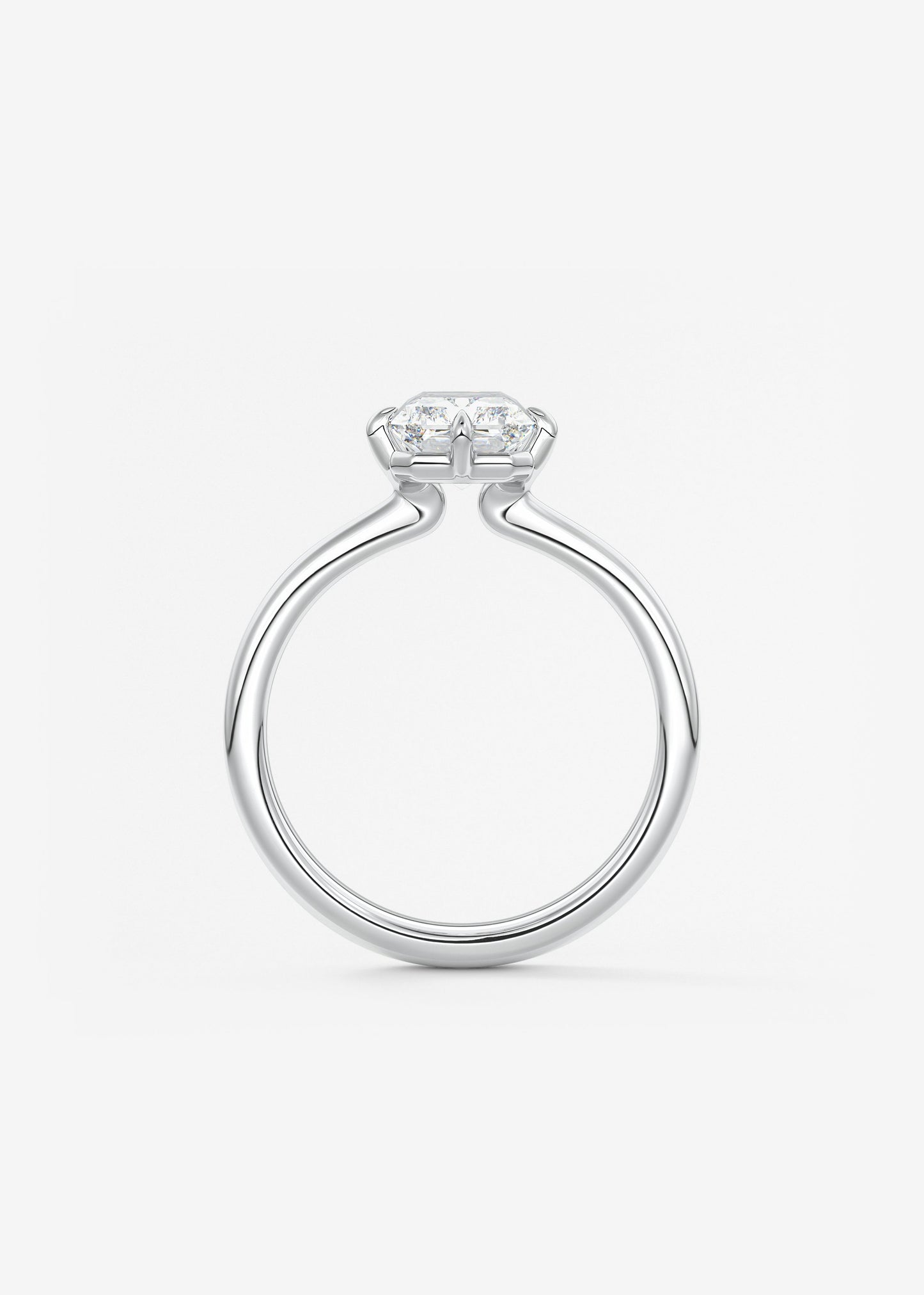Oval Solitaire With Raised Basket Gallery Lab Grown Diamond Engagement Ring