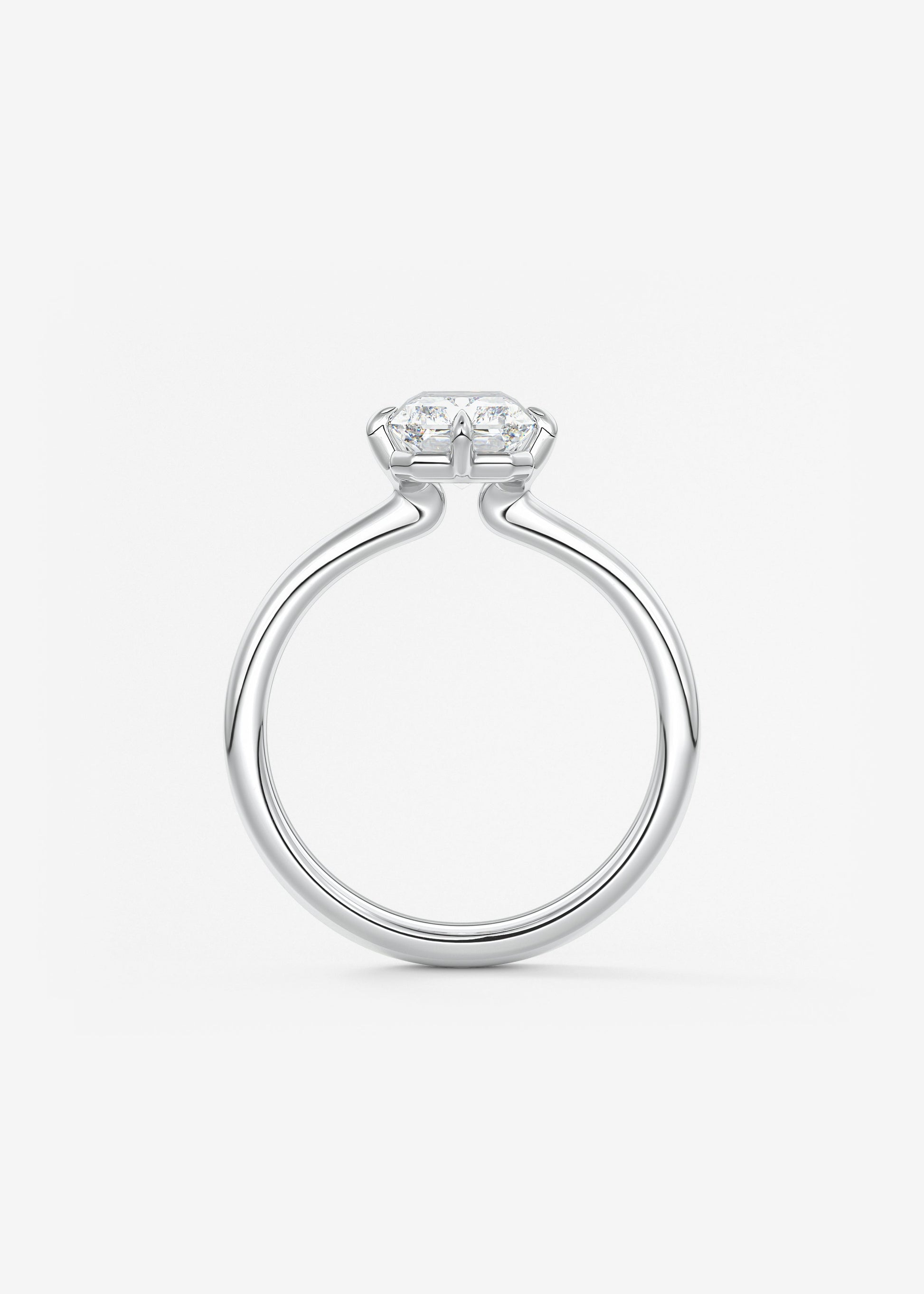 Oval Solitaire With Raised Basket Gallery Lab Grown Diamond Engagement Ring