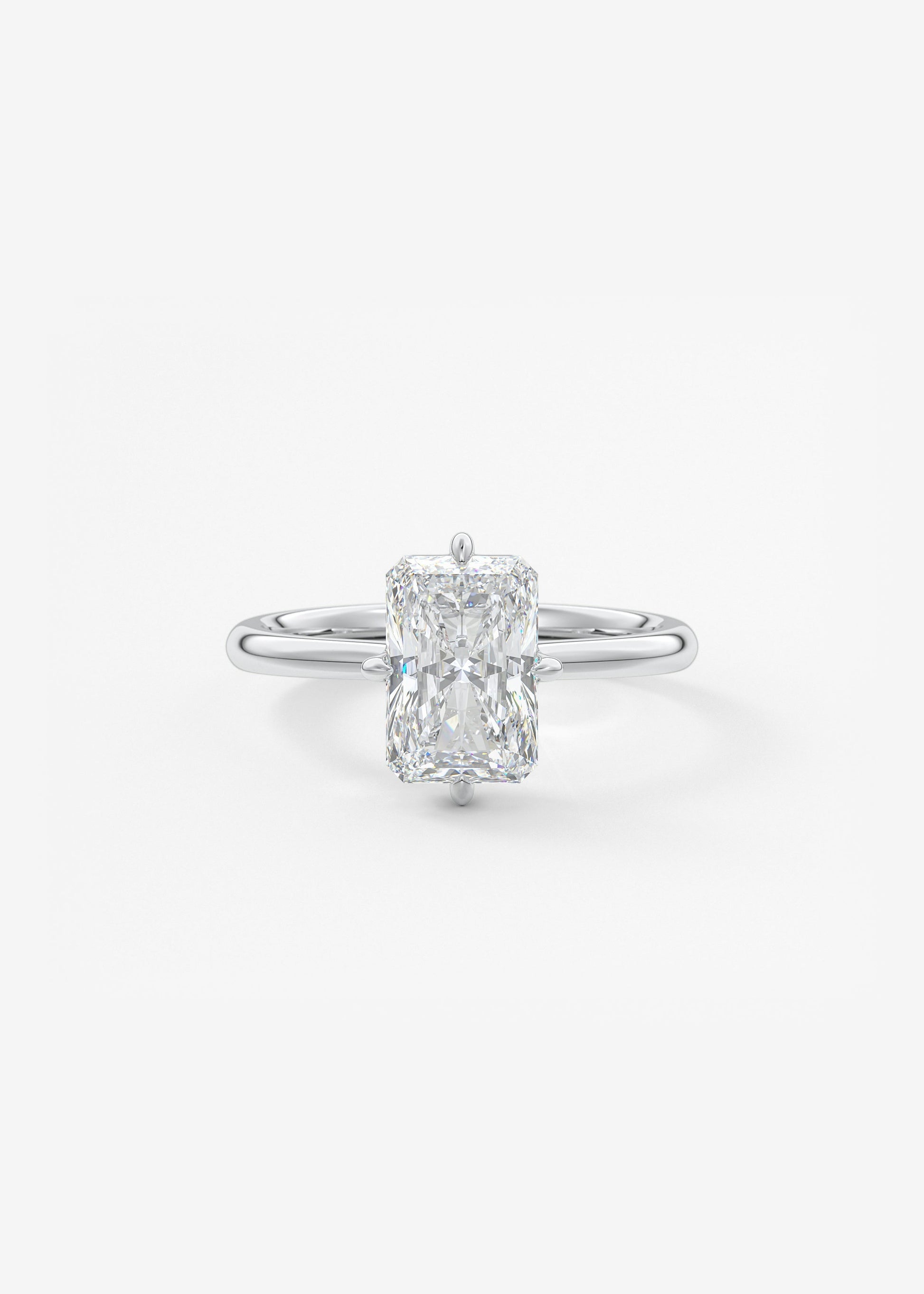 Oval Solitaire With Raised Basket Gallery Lab Grown Diamond Engagement Ring