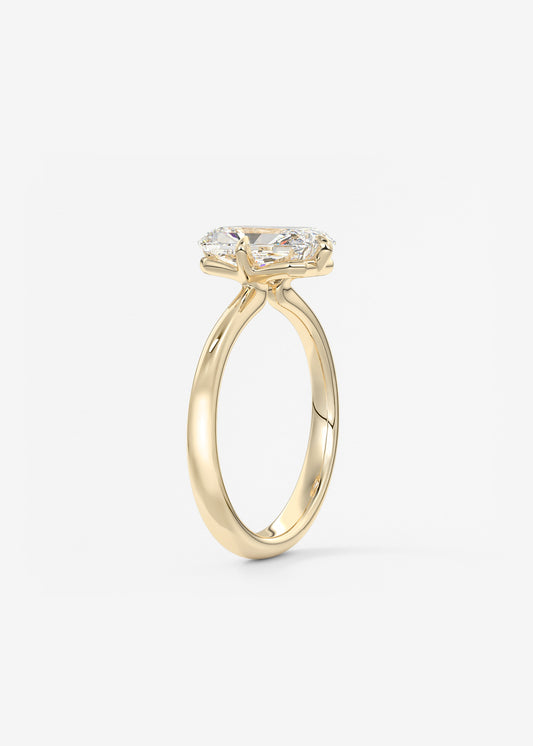 Oval Solitaire With Raised Basket Gallery Lab Grown Diamond Engagement Ring