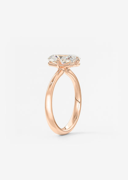 Oval Solitaire With Raised Basket Gallery Lab Grown Diamond Engagement Ring