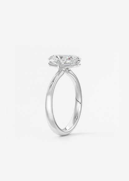 Oval Solitaire With Raised Basket Gallery Lab Grown Diamond Engagement Ring