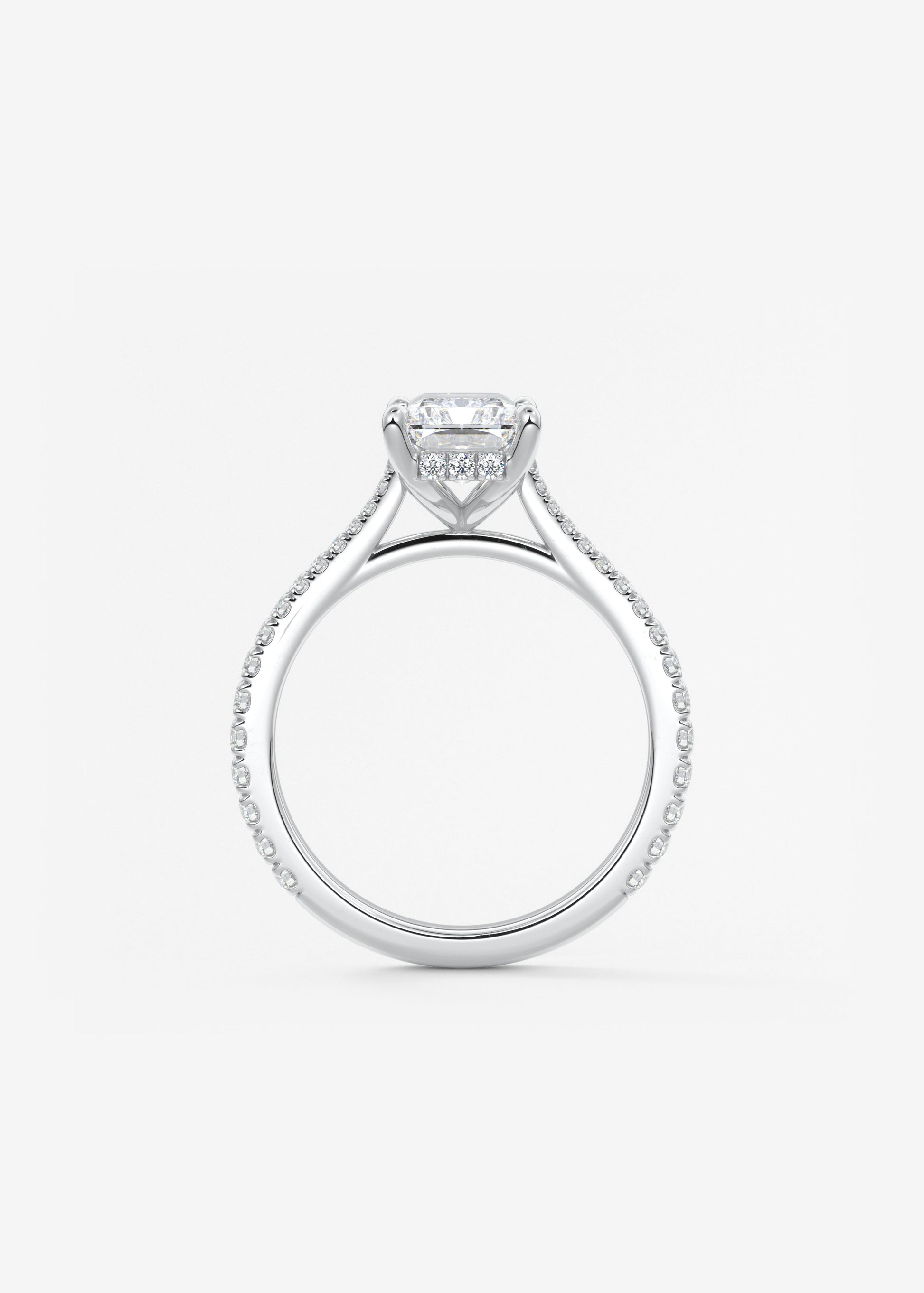 Oval Solitaire With Raised Basket Gallery Lab Grown Diamond Engagement Ring