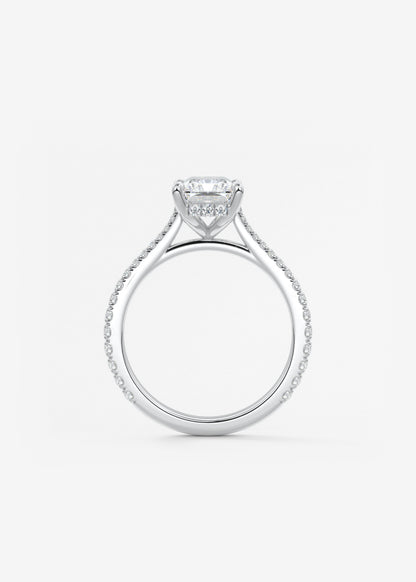 Oval Solitaire With Raised Basket Gallery Lab Grown Diamond Engagement Ring