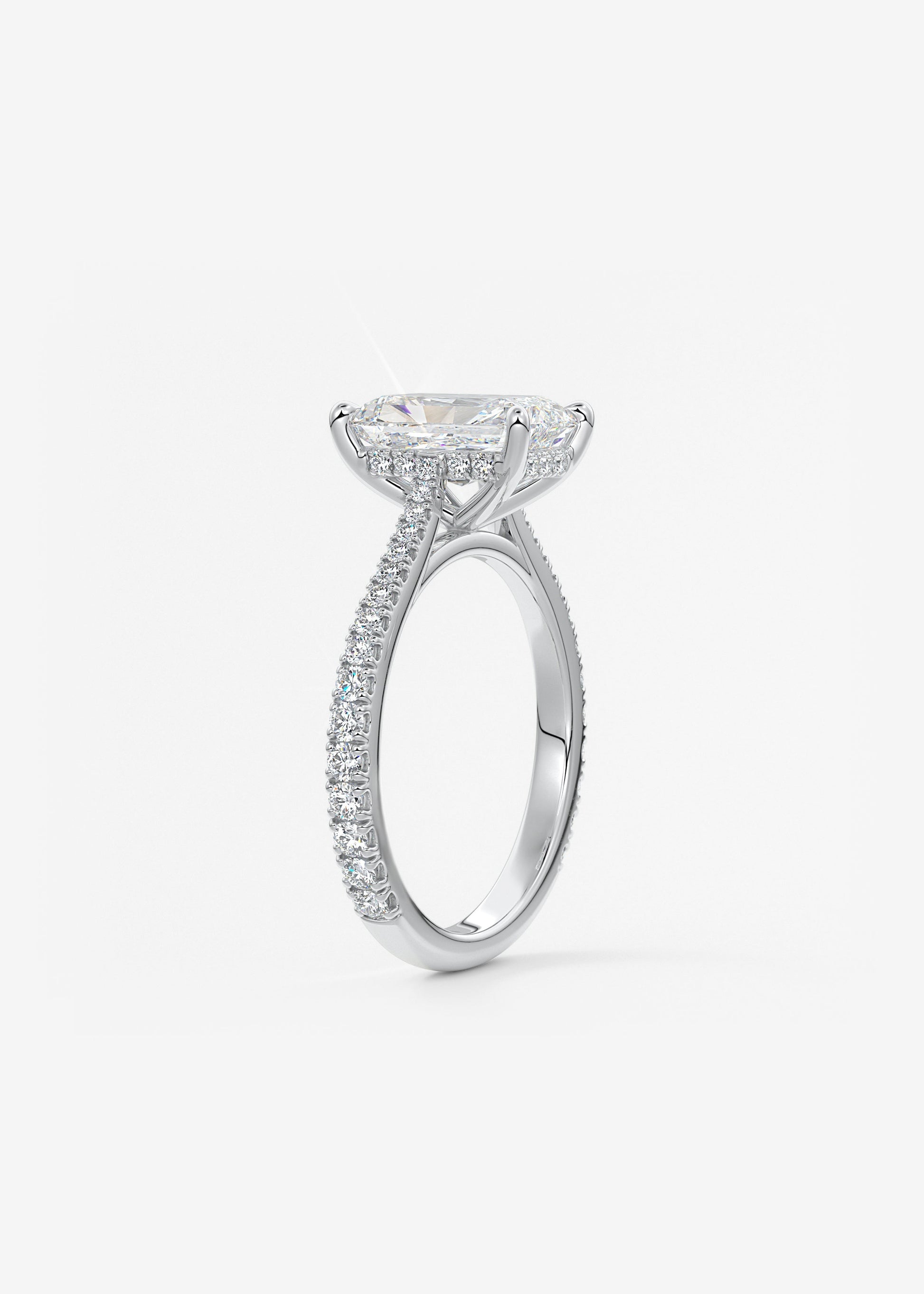 Oval Solitaire With Raised Basket Gallery Lab Grown Diamond Engagement Ring