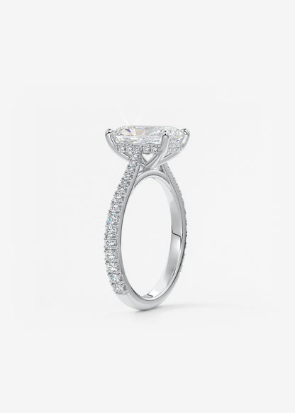 Oval Solitaire With Raised Basket Gallery Lab Grown Diamond Engagement Ring