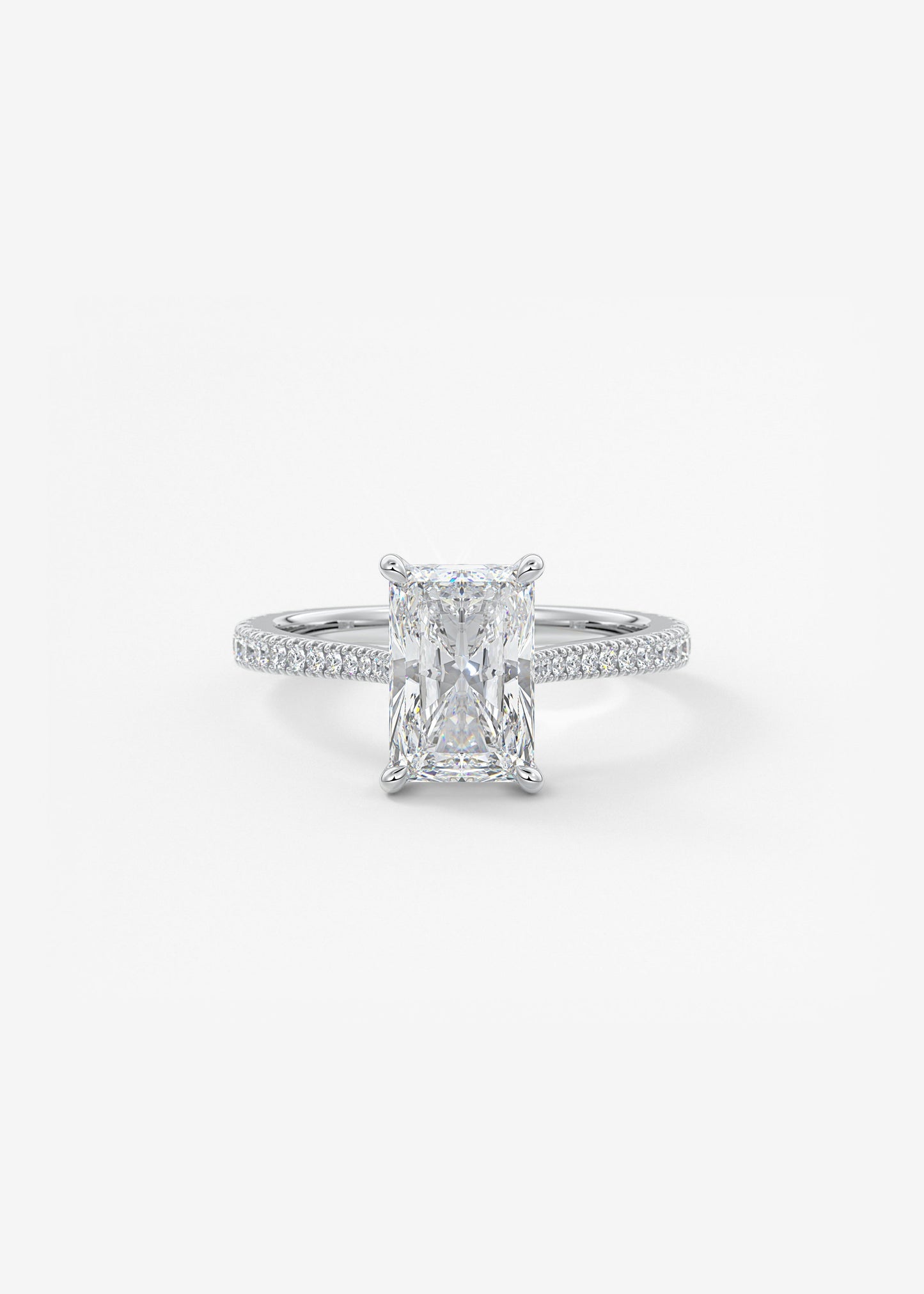 Oval Solitaire With Raised Basket Gallery Lab Grown Diamond Engagement Ring