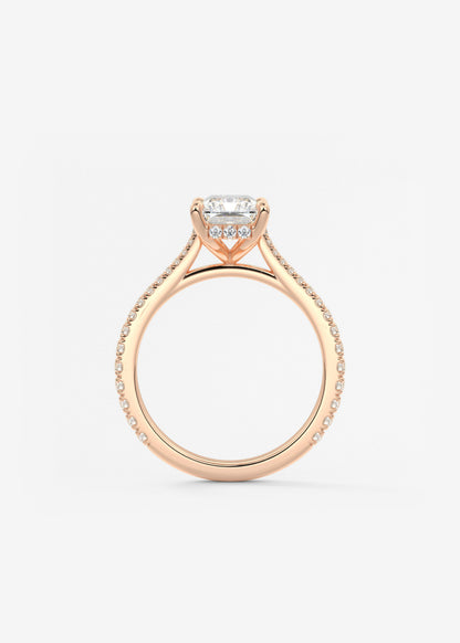 Oval Solitaire With Raised Basket Gallery Lab Grown Diamond Engagement Ring
