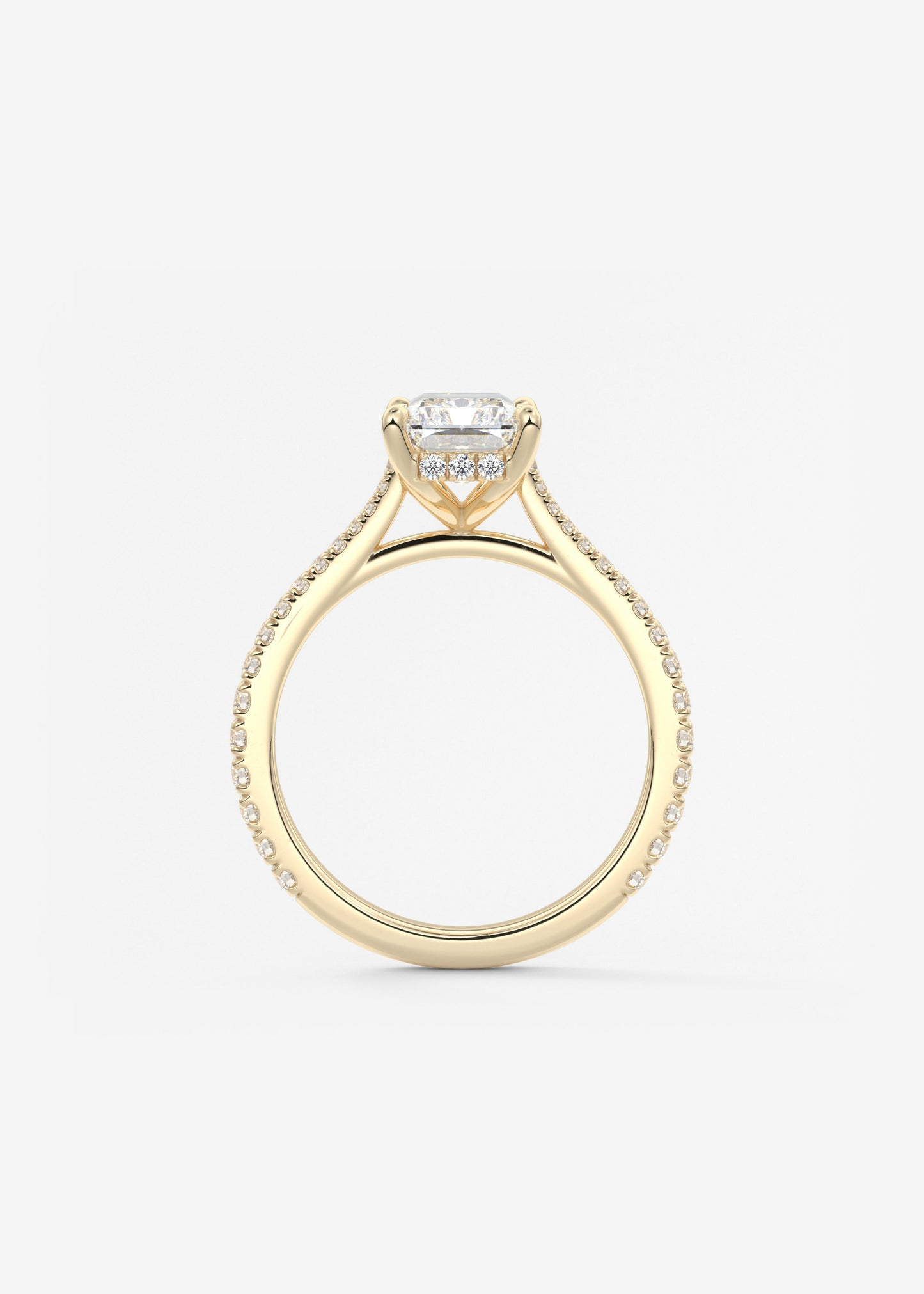 Oval Solitaire With Raised Basket Gallery Lab Grown Diamond Engagement Ring