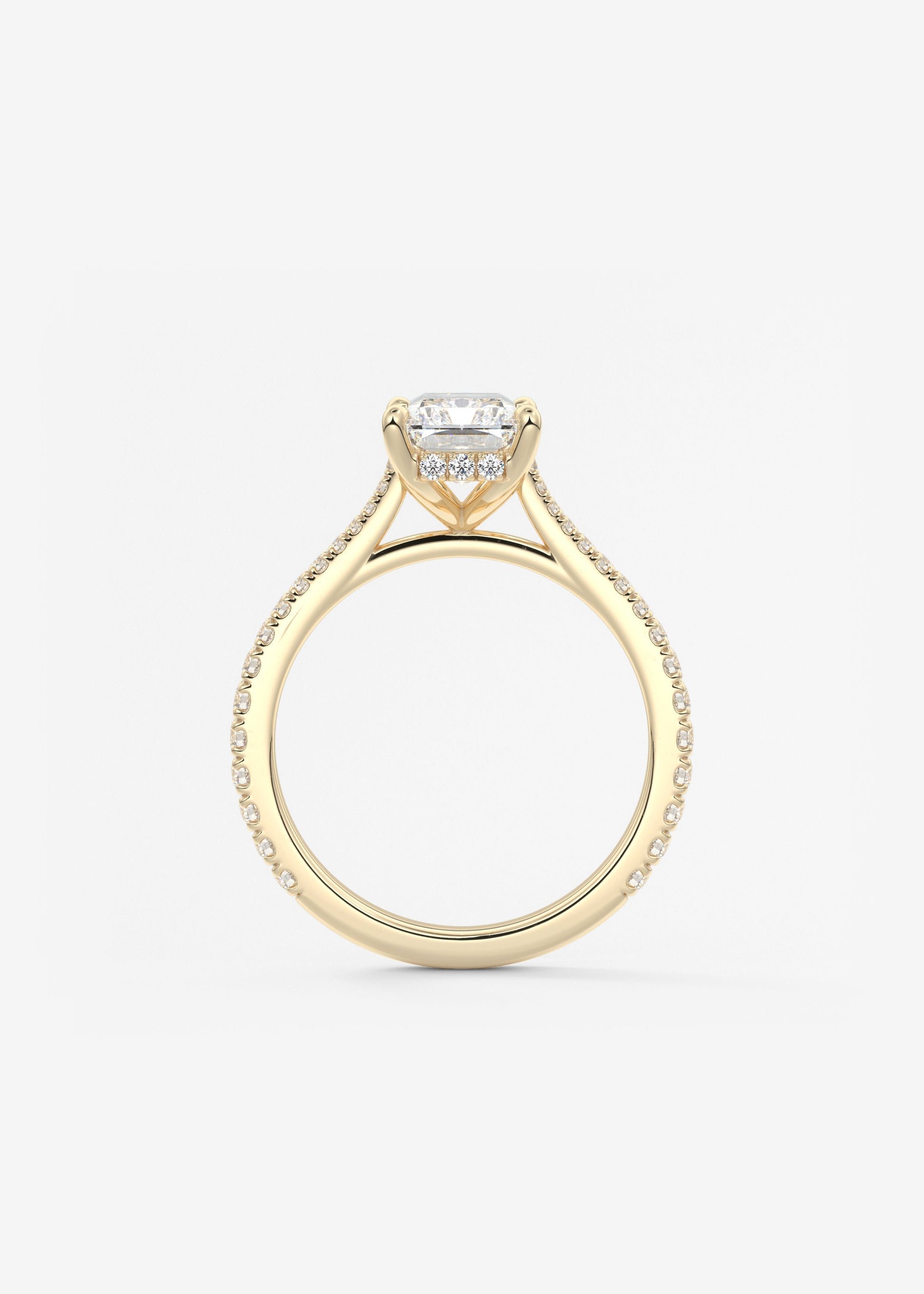 Oval Solitaire With Raised Basket Gallery Lab Grown Diamond Engagement Ring