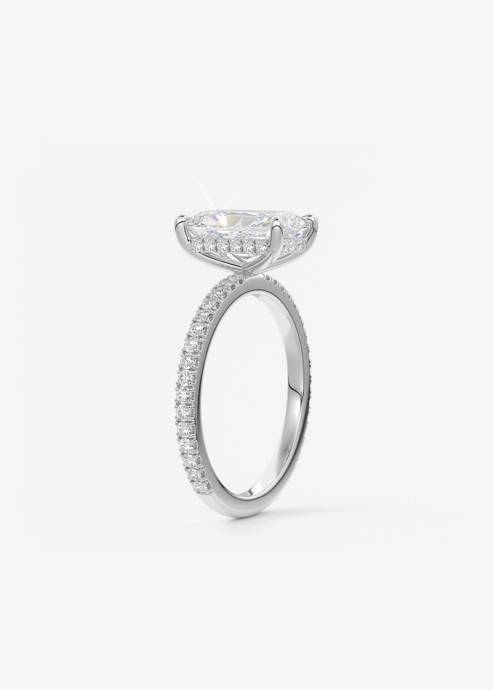 Oval Solitaire With Raised Basket Gallery Lab Grown Diamond Engagement Ring