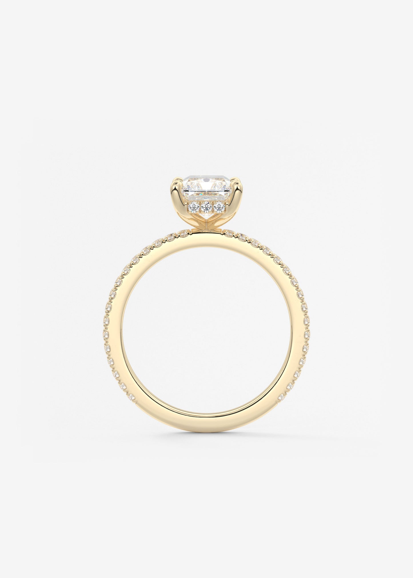 Oval Solitaire With Raised Basket Gallery Lab Grown Diamond Engagement Ring