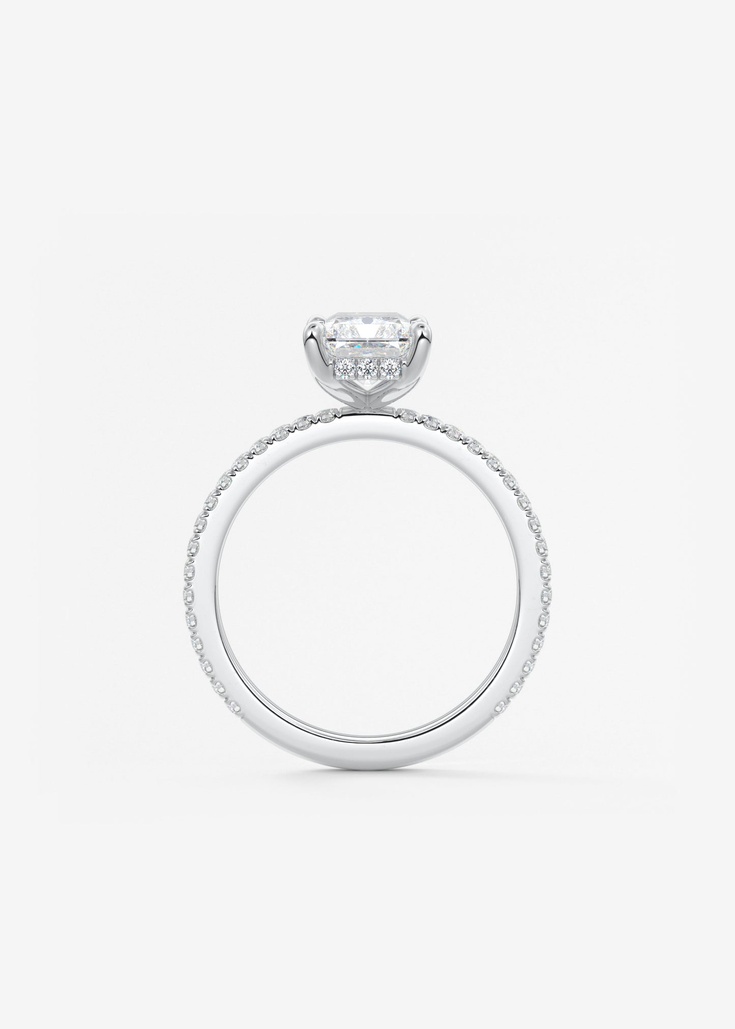 Oval Solitaire With Raised Basket Gallery Lab Grown Diamond Engagement Ring