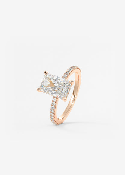Oval Solitaire With Raised Basket Gallery Lab Grown Diamond Engagement Ring