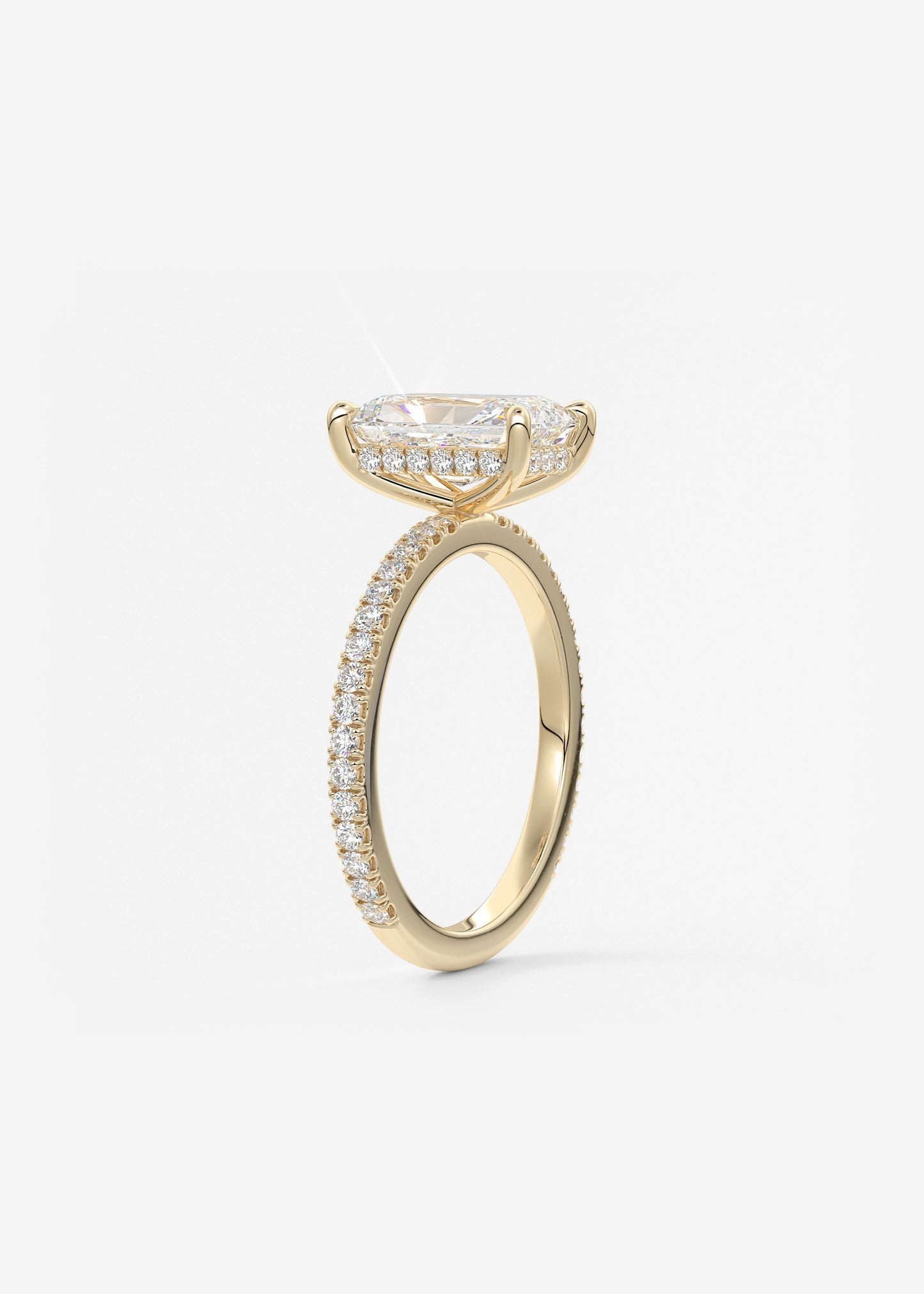 Oval Solitaire With Raised Basket Gallery Lab Grown Diamond Engagement Ring