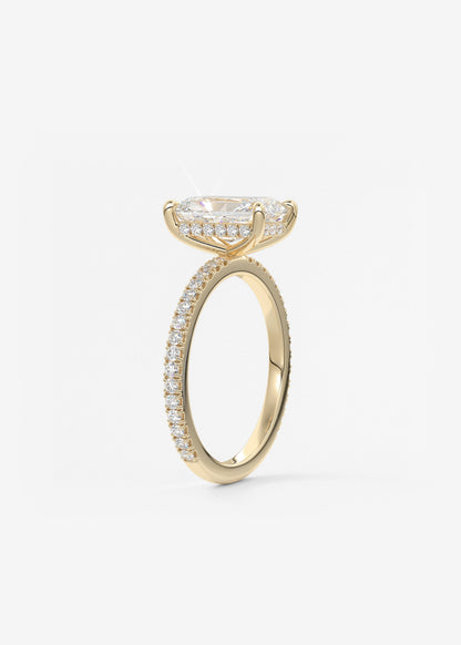 Oval Solitaire With Raised Basket Gallery Lab Grown Diamond Engagement Ring