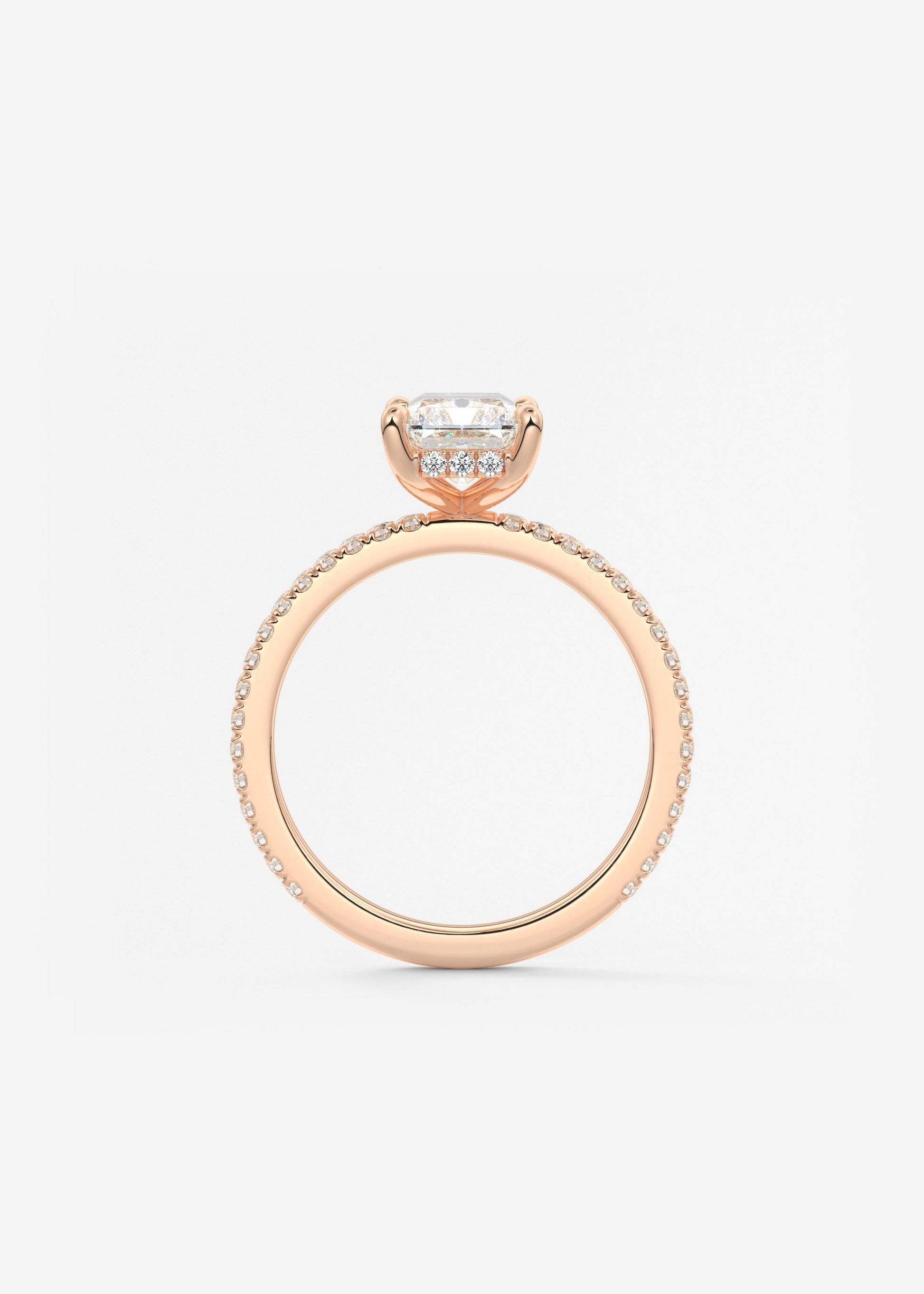 Oval Solitaire With Raised Basket Gallery Lab Grown Diamond Engagement Ring