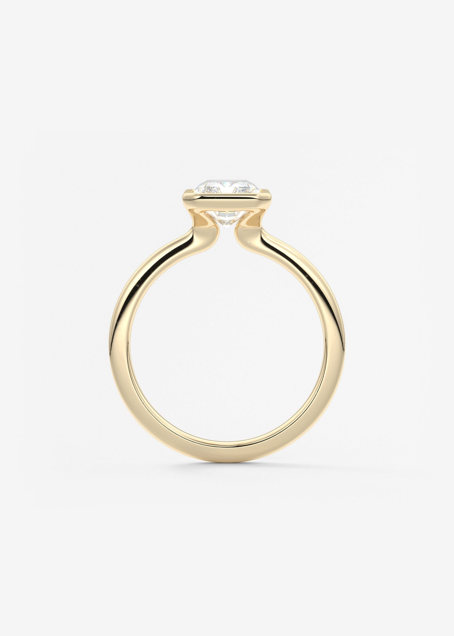 Oval Solitaire With Raised Basket Gallery Lab Grown Diamond Engagement Ring