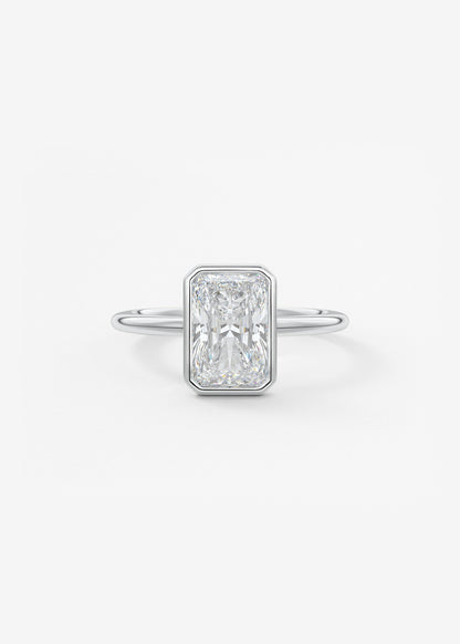 Oval Solitaire With Raised Basket Gallery Lab Grown Diamond Engagement Ring