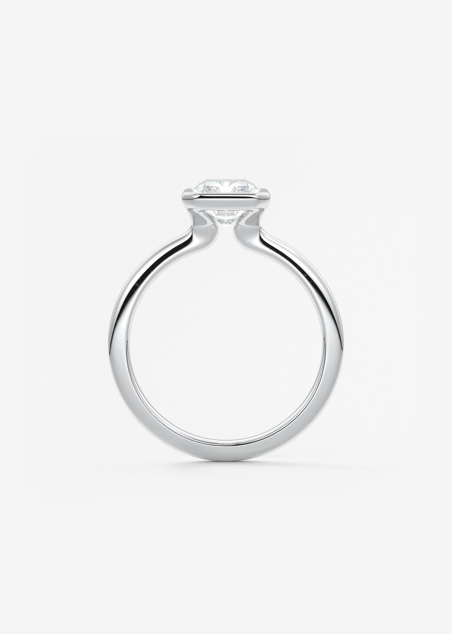 Oval Solitaire With Raised Basket Gallery Lab Grown Diamond Engagement Ring