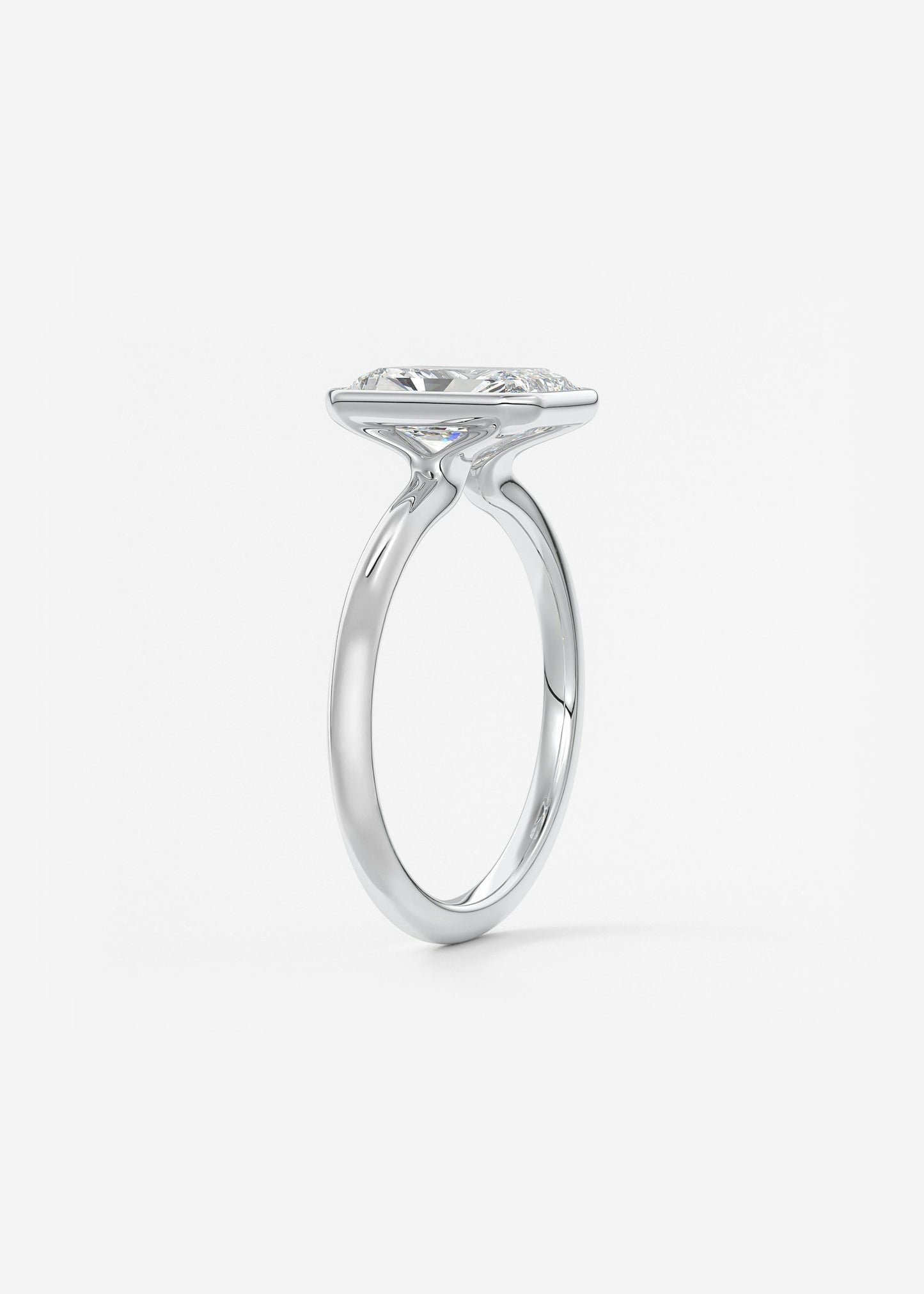 Oval Solitaire With Raised Basket Gallery Lab Grown Diamond Engagement Ring