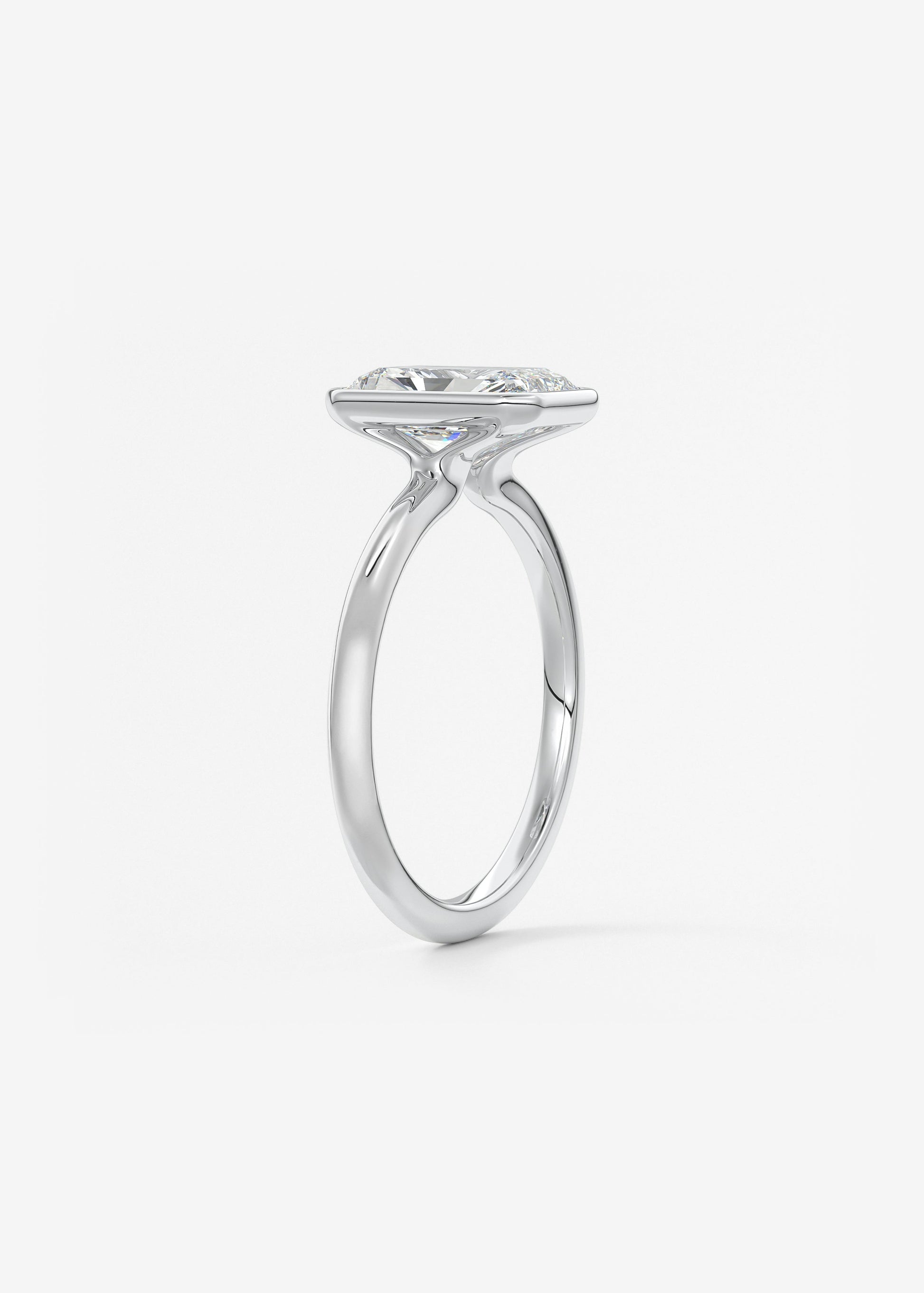 Oval Solitaire With Raised Basket Gallery Lab Grown Diamond Engagement Ring