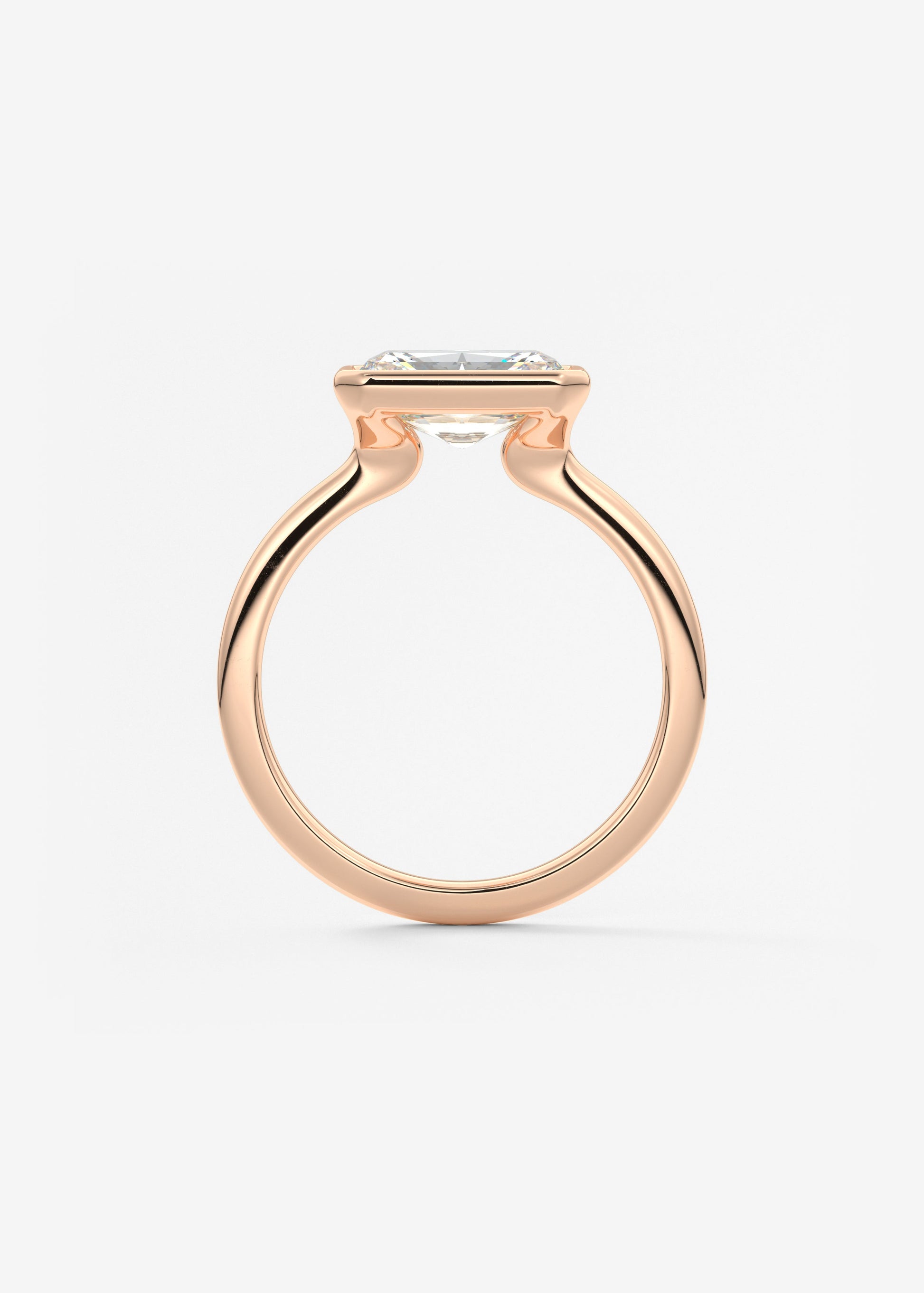 Oval Solitaire With Raised Basket Gallery Lab Grown Diamond Engagement Ring