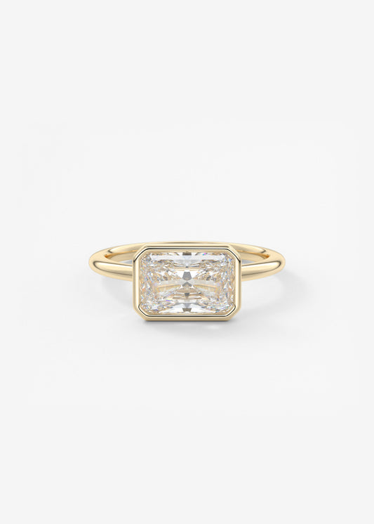 Oval Solitaire With Raised Basket Gallery Lab Grown Diamond Engagement Ring