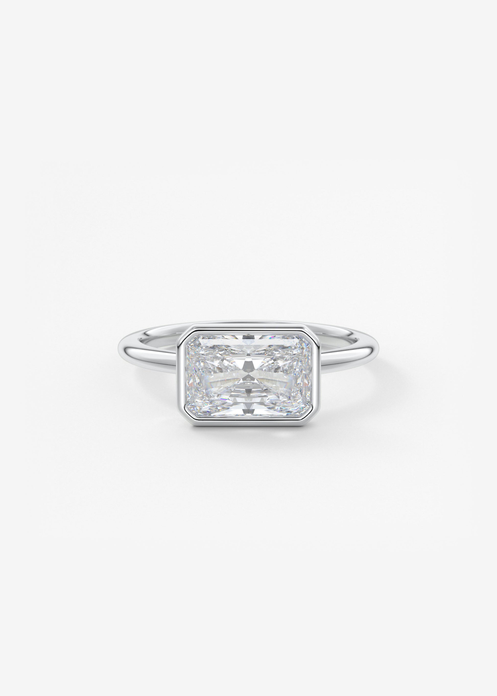 Oval Solitaire With Raised Basket Gallery Lab Grown Diamond Engagement Ring